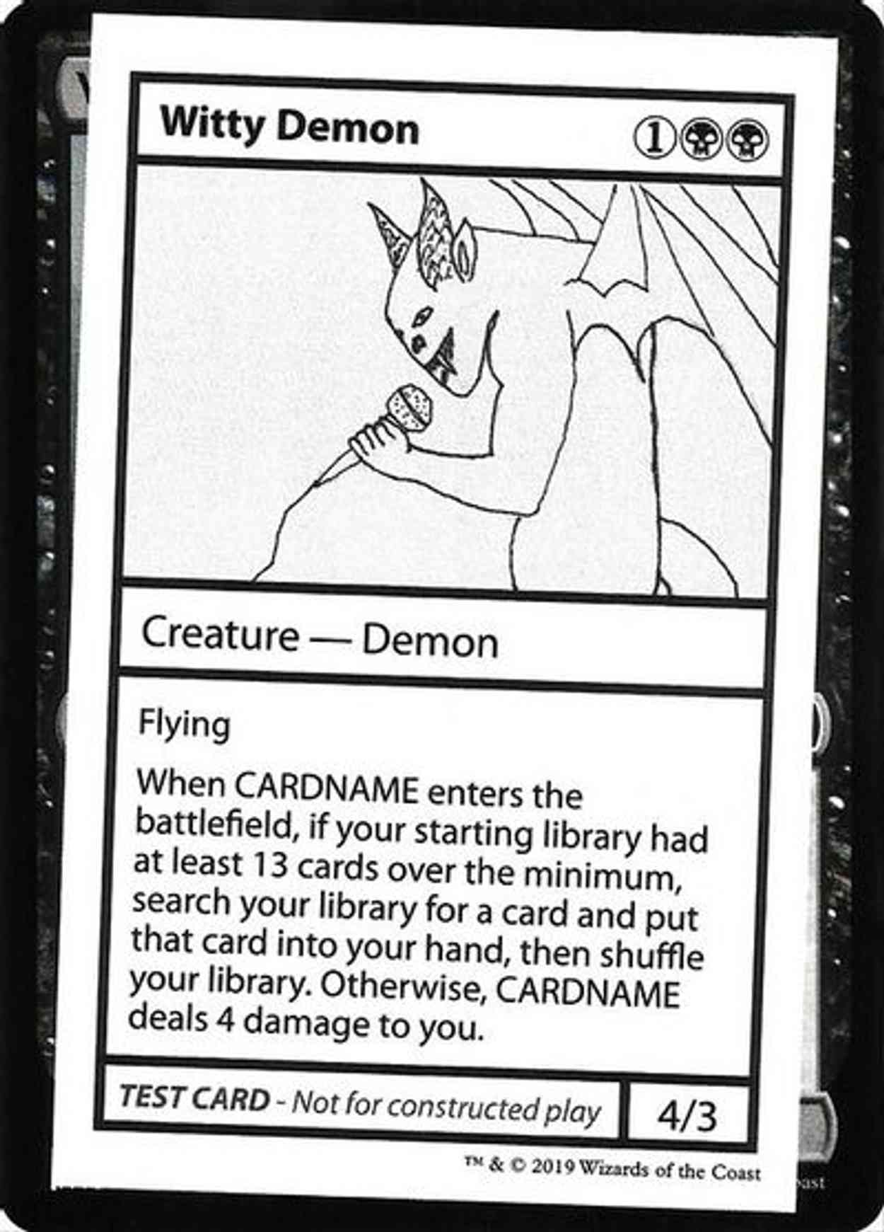 Witty Demon (No PW Symbol) magic card front
