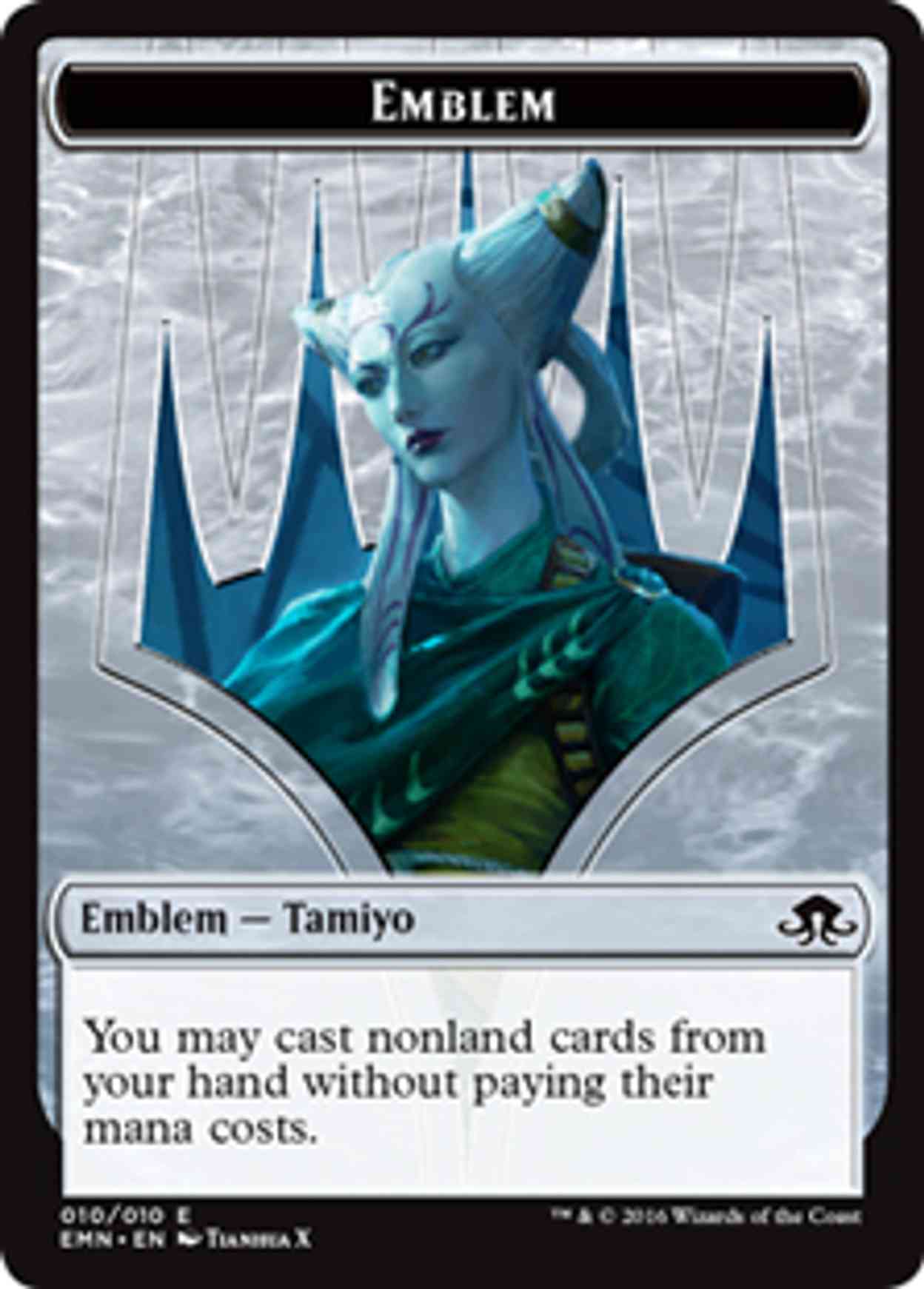 Emblem - Tamiyo, Field Researcher magic card front