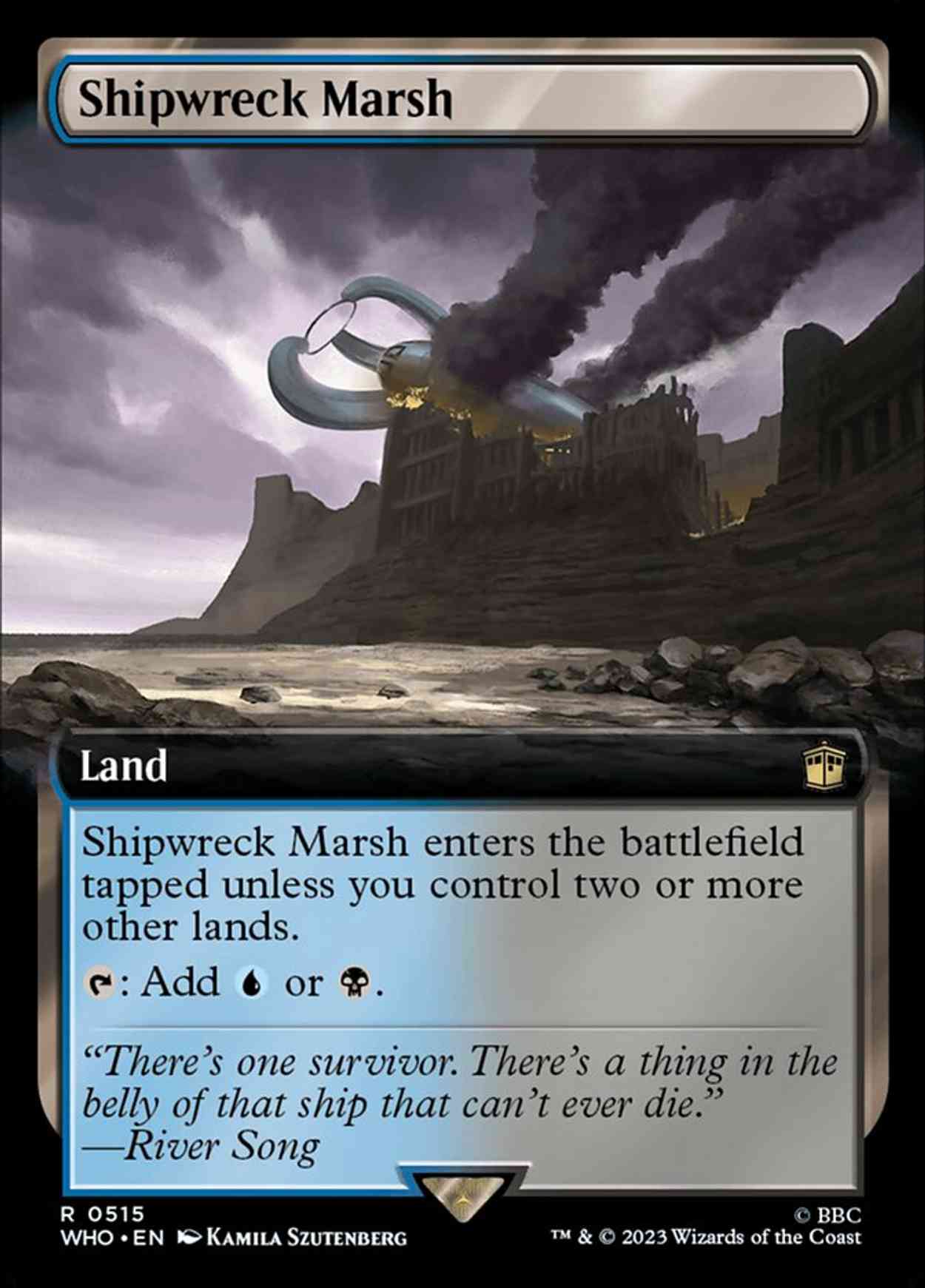 Shipwreck Marsh (Extended Art) magic card front