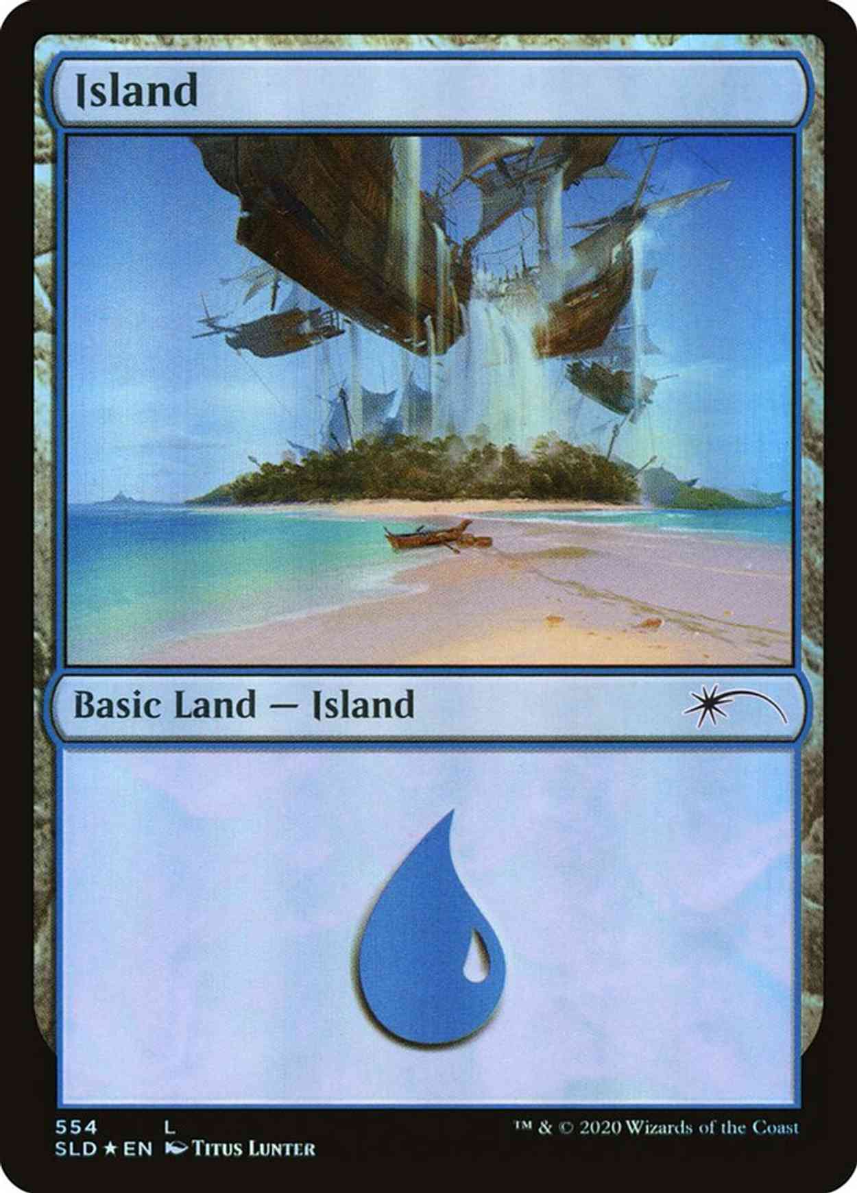 Island (554) magic card front