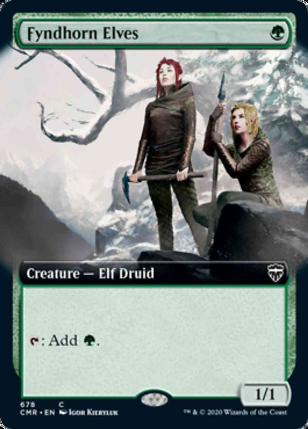 Fyndhorn Elves (Extended Art) magic card front