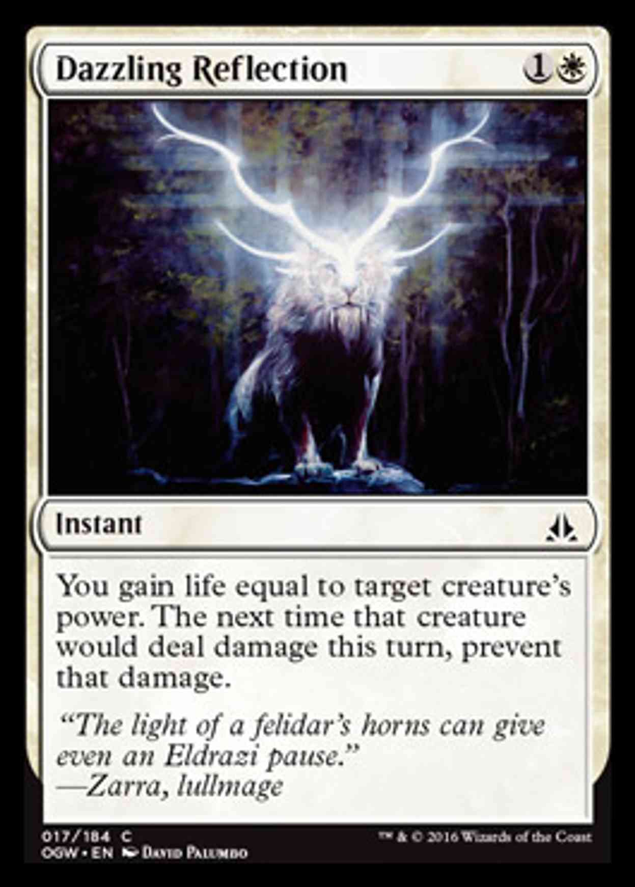 Dazzling Reflection magic card front