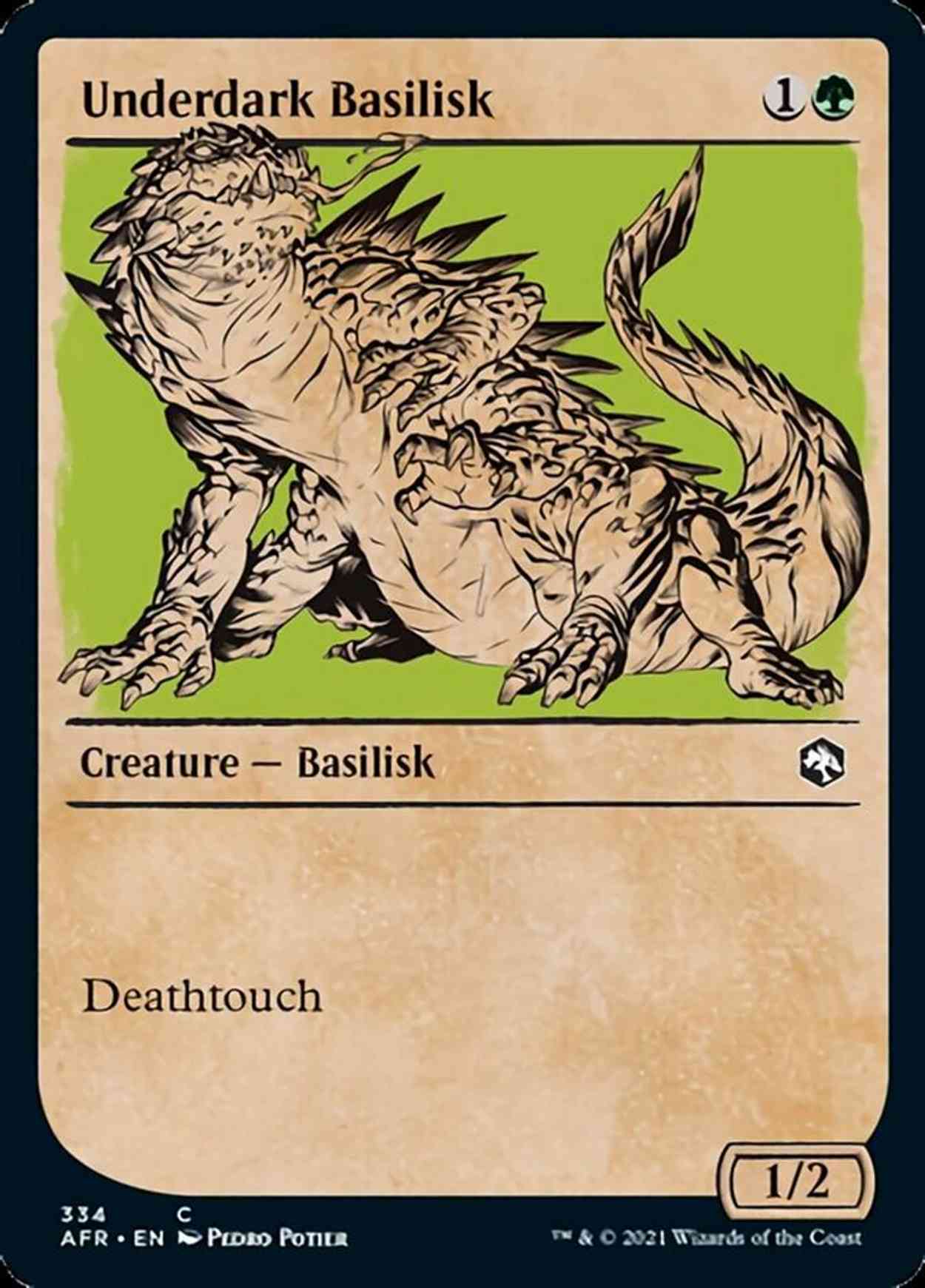 Underdark Basilisk (Showcase) magic card front
