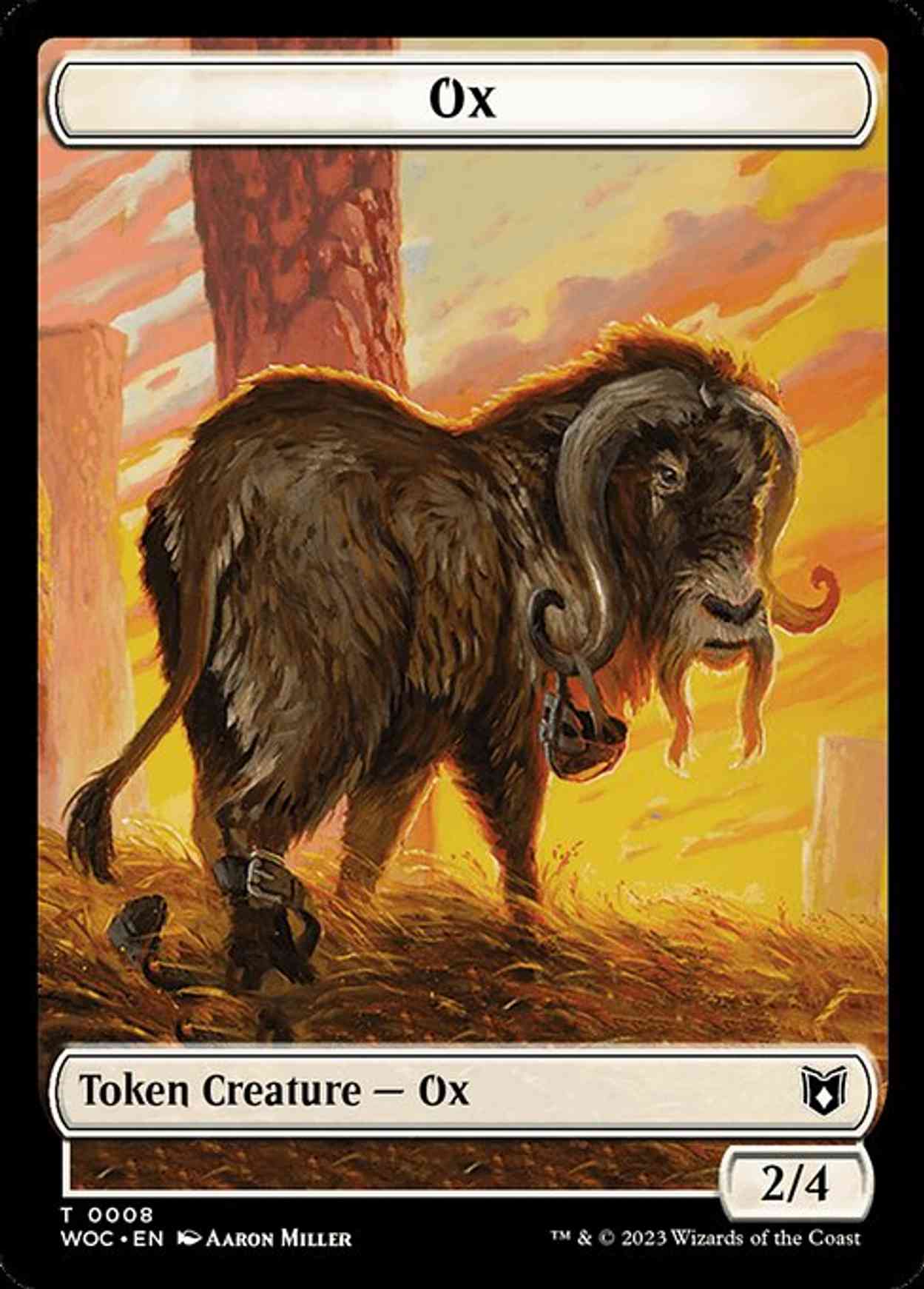 Ox // Human Double-Sided Token magic card front