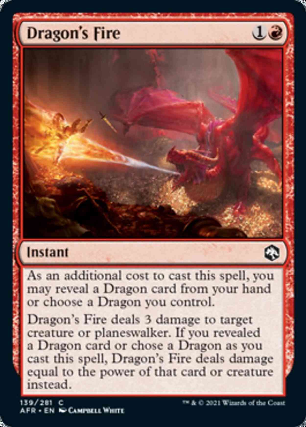 Dragon's Fire magic card front
