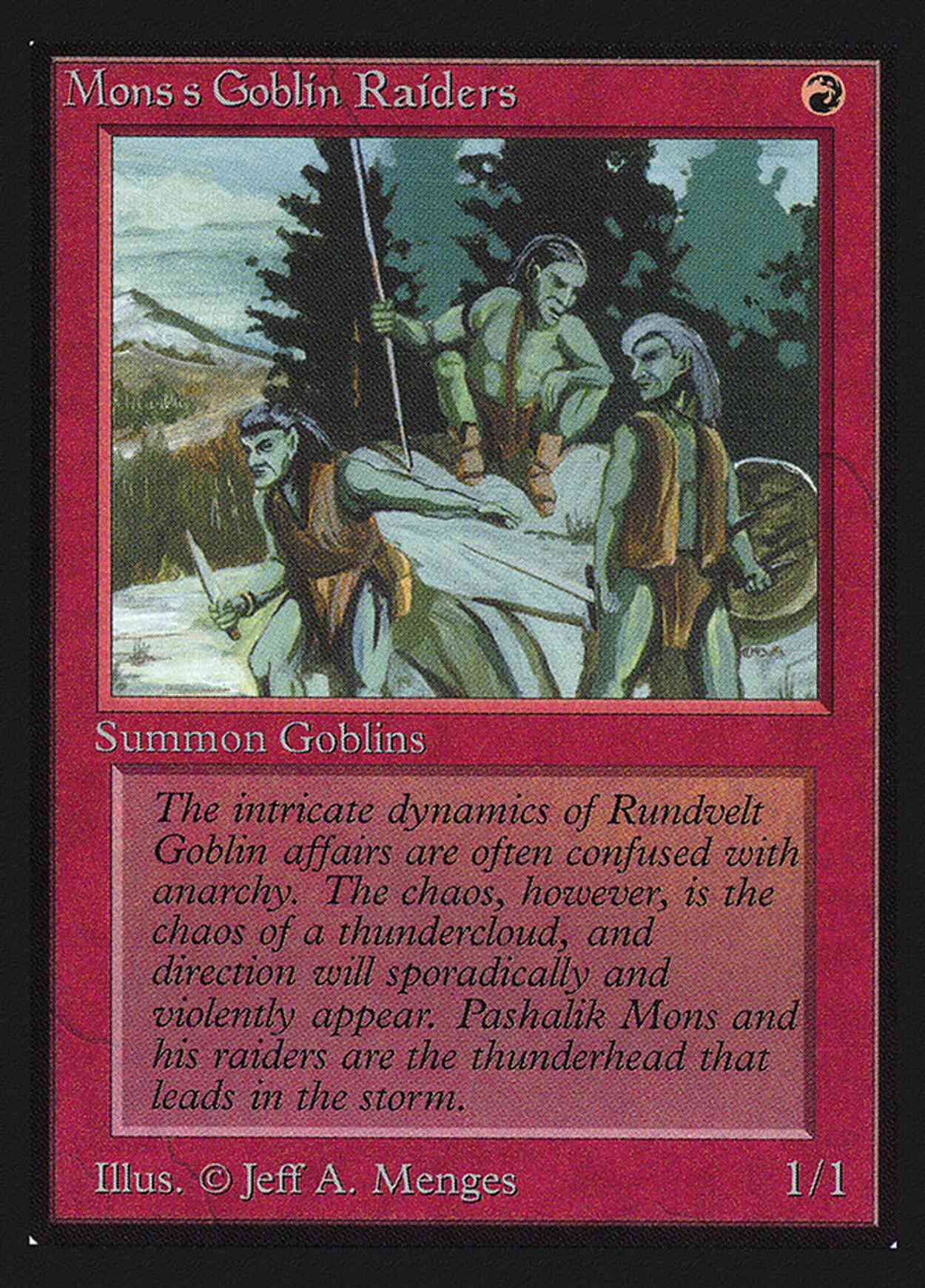 Mons's Goblin Raiders (IE) magic card front