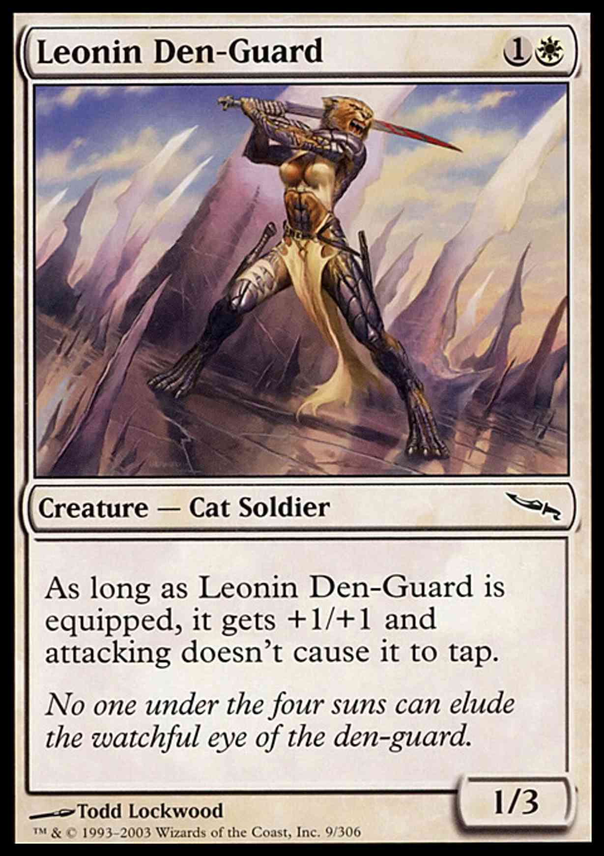 Leonin Den-Guard magic card front