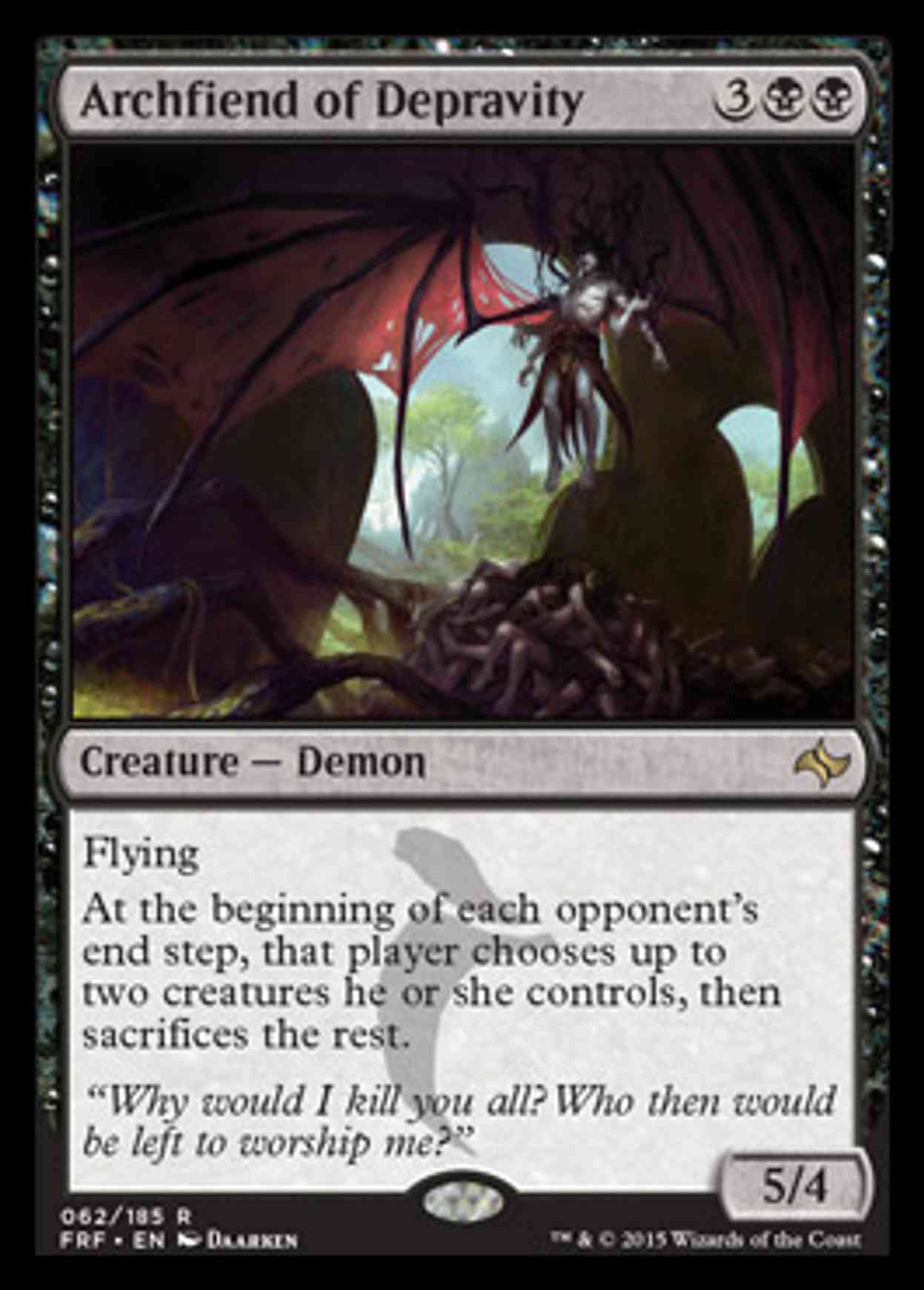 Archfiend of Depravity magic card front
