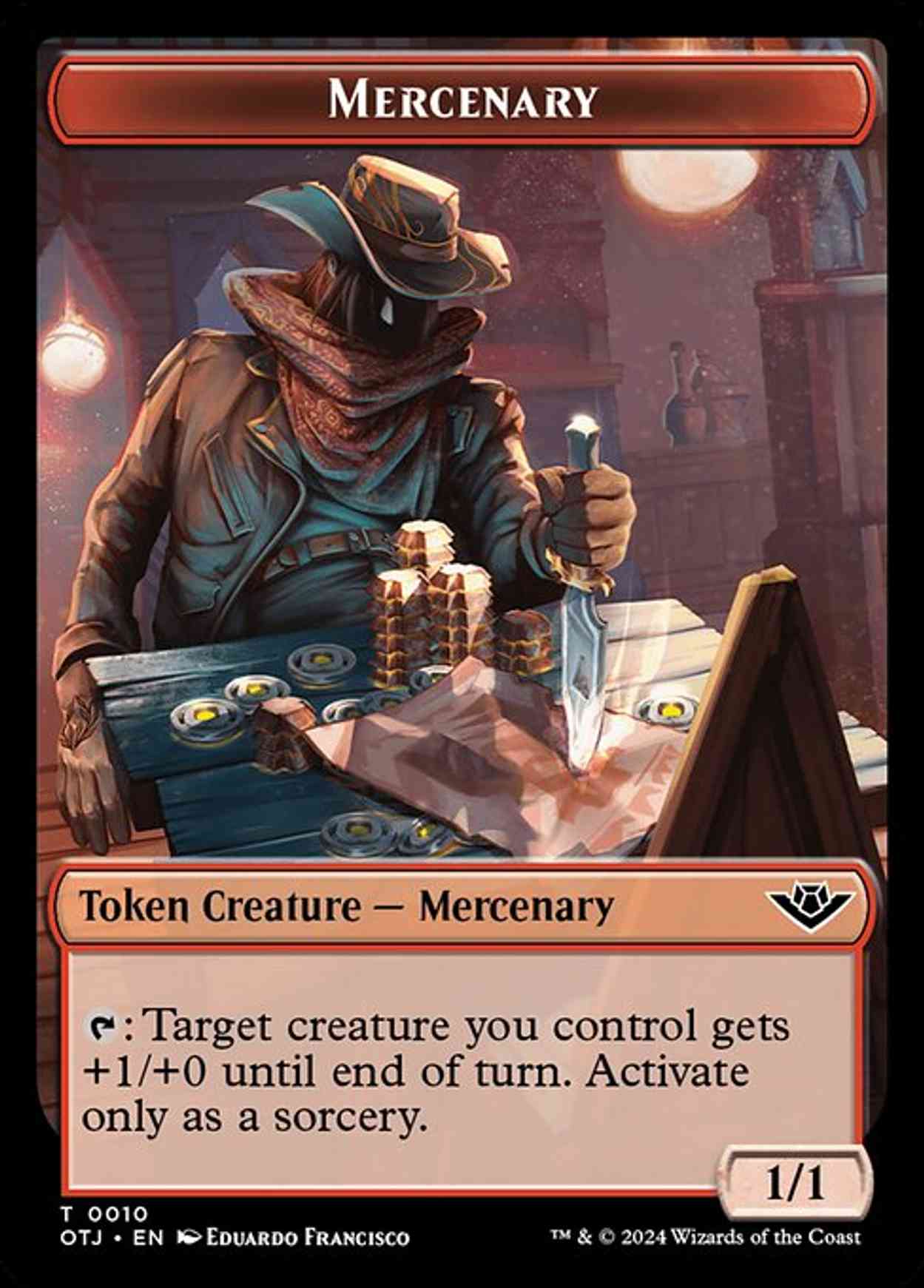 Mercenary // Human Warrior Double-Sided Token magic card front