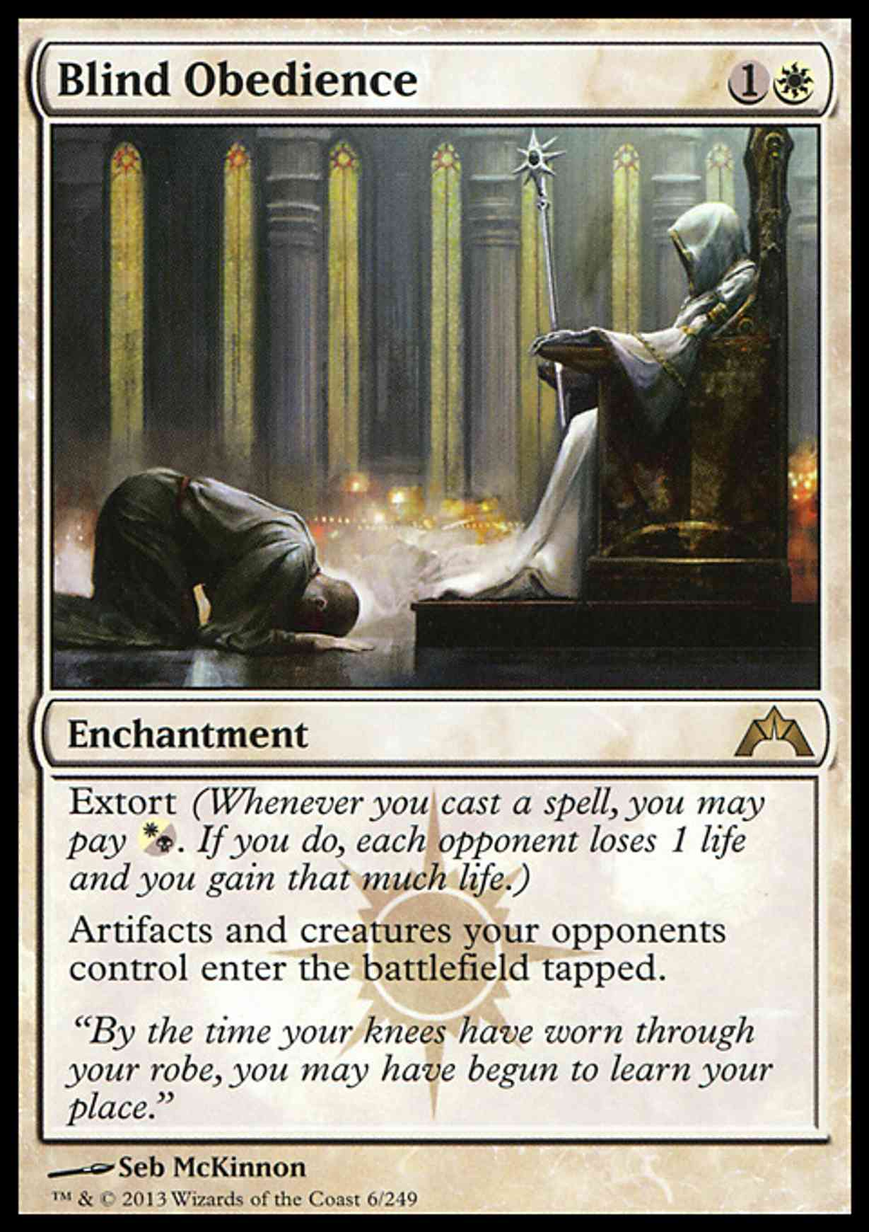 Blind Obedience magic card front
