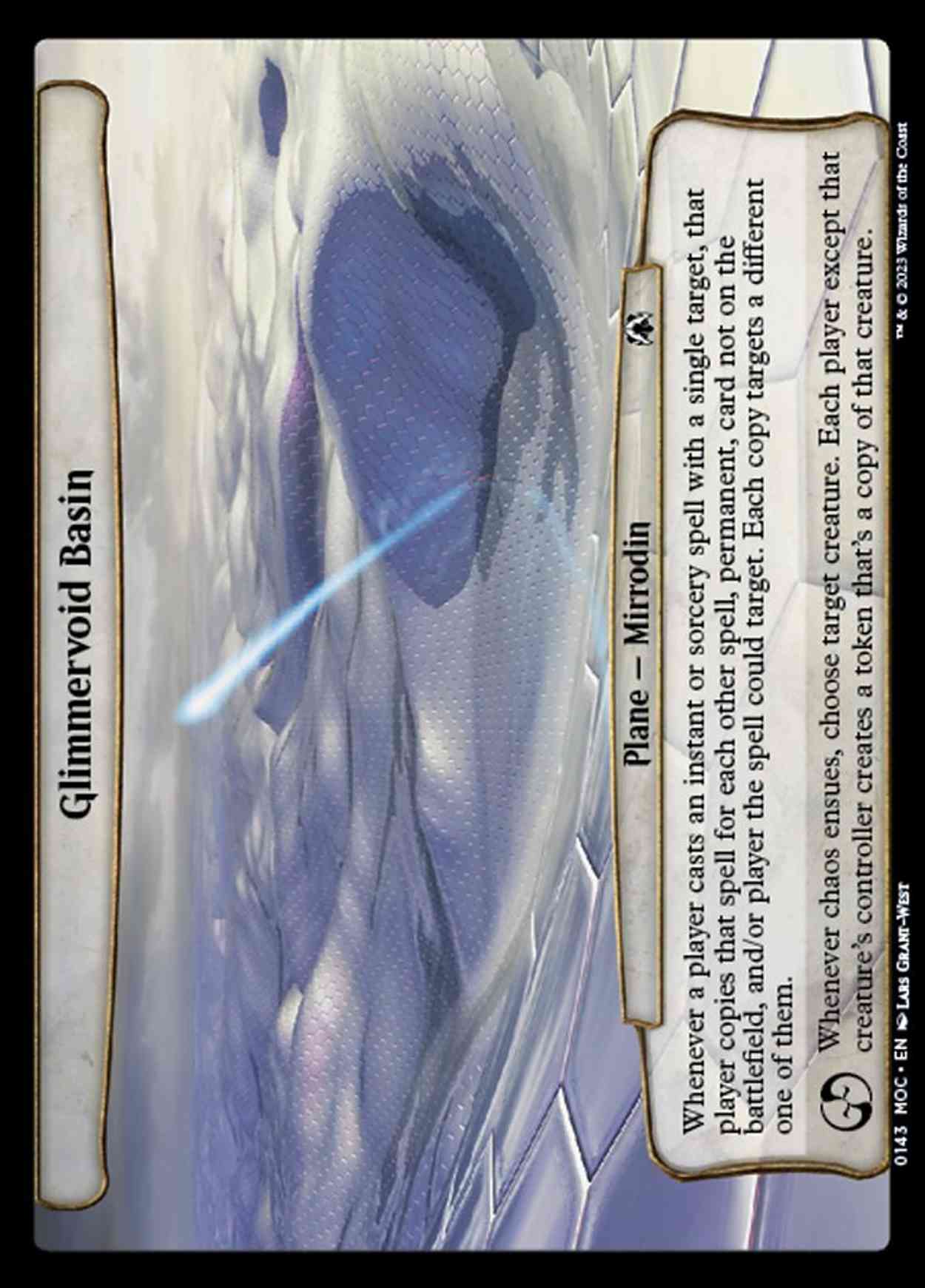 Glimmervoid Basin magic card front