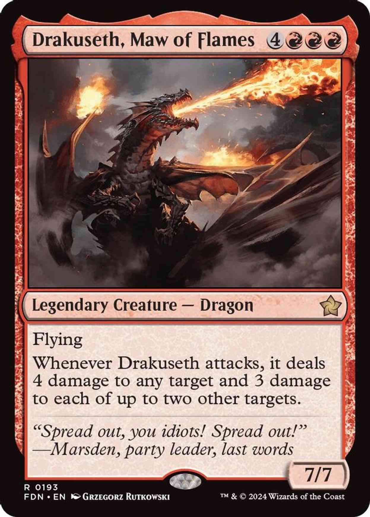 Drakuseth, Maw of Flames magic card front