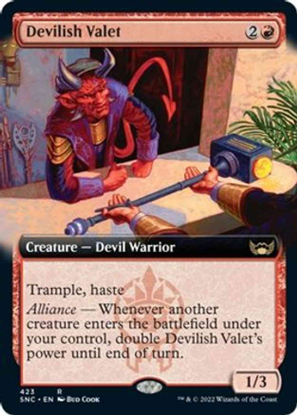 Devilish Valet (Extended Art) magic card front