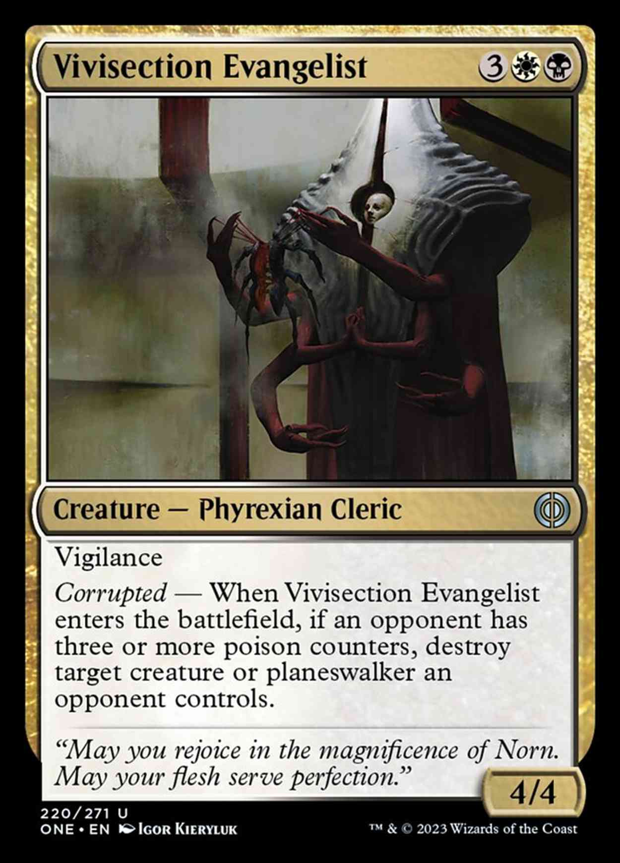 Vivisection Evangelist magic card front