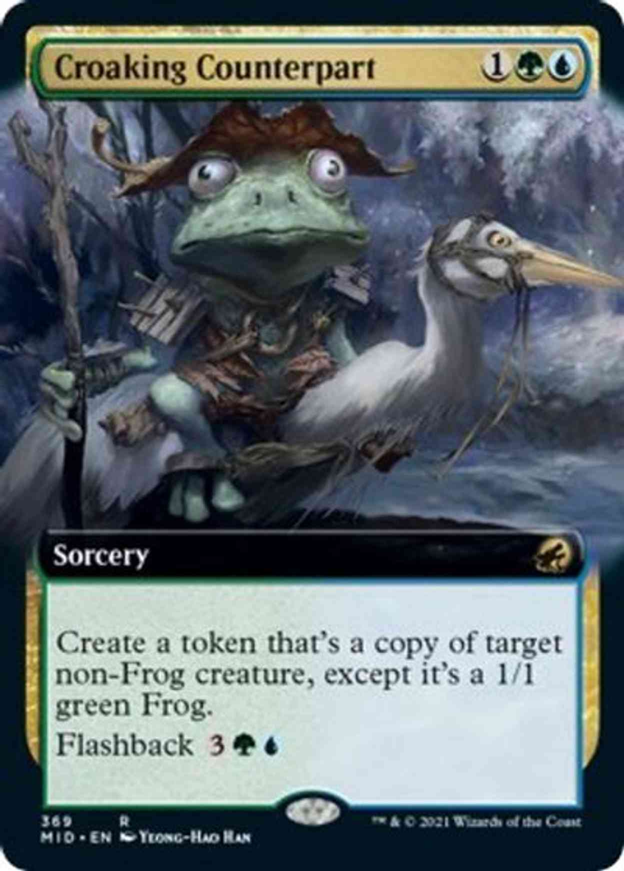 Croaking Counterpart (Extended Art) magic card front