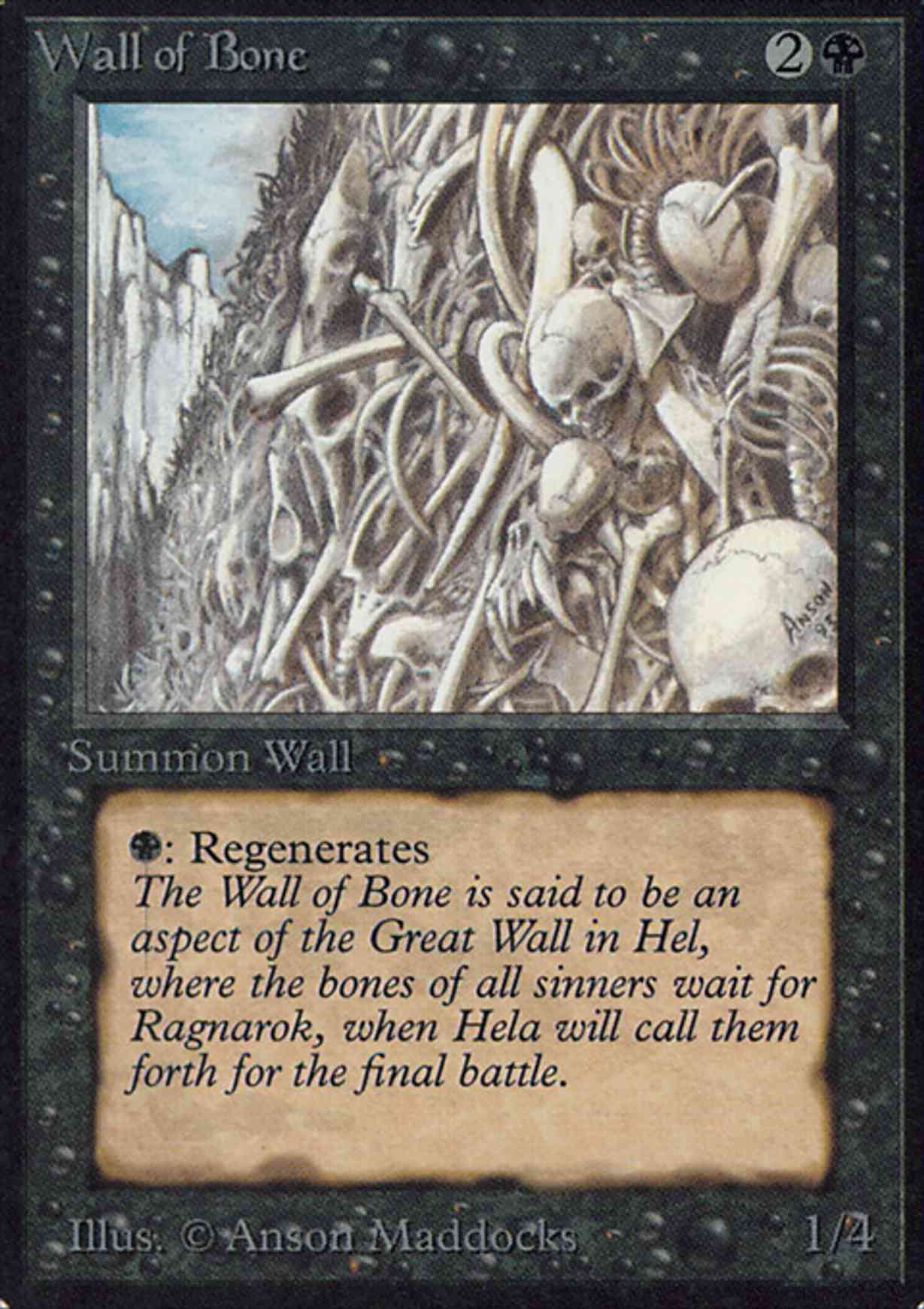 Wall of Bone magic card front