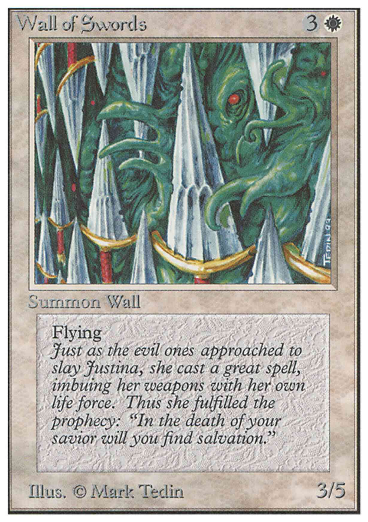 Wall of Swords magic card front