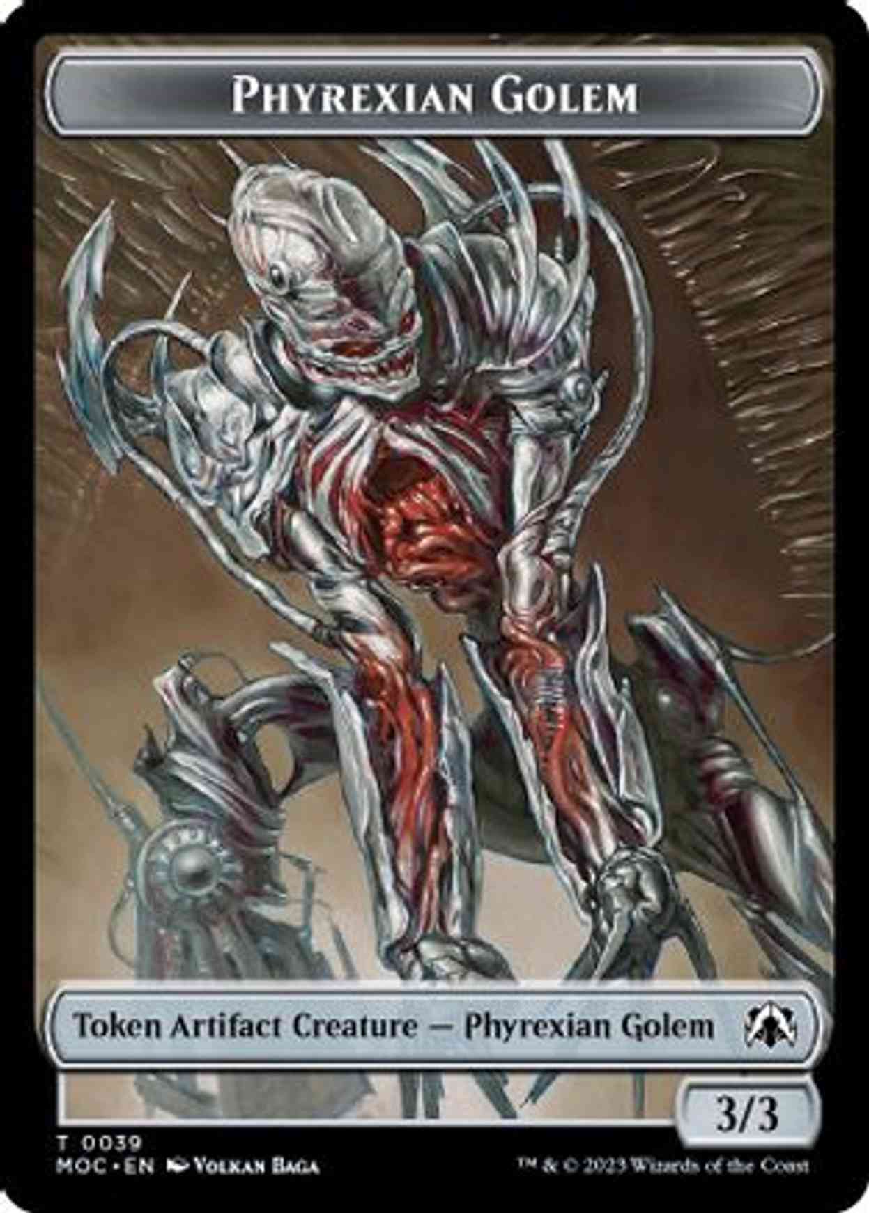 Phyrexian Golem // Phyrexian Horror Double-sided Token magic card front
