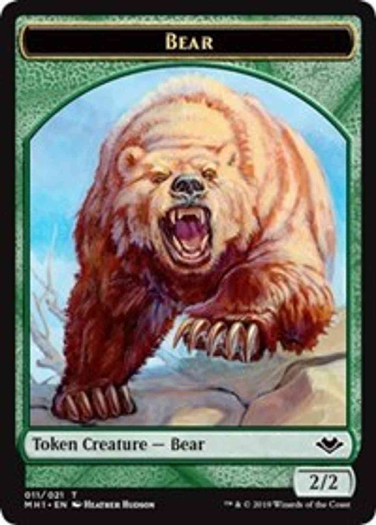 Bear Token (011) magic card front