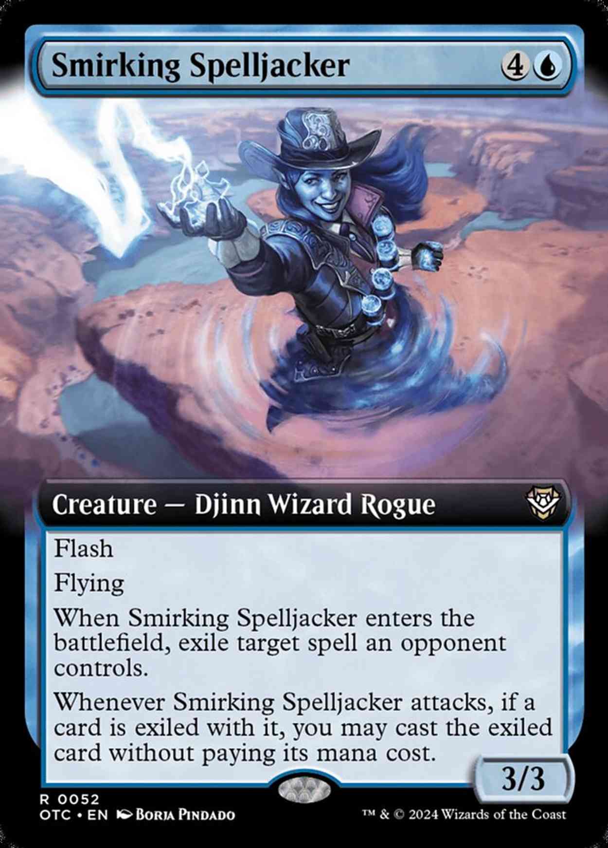 Smirking Spelljacker (Extended Art) magic card front