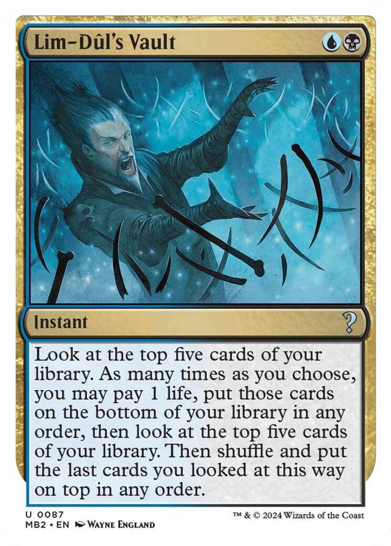 Lim-Dul's Vault (White Border) magic card front