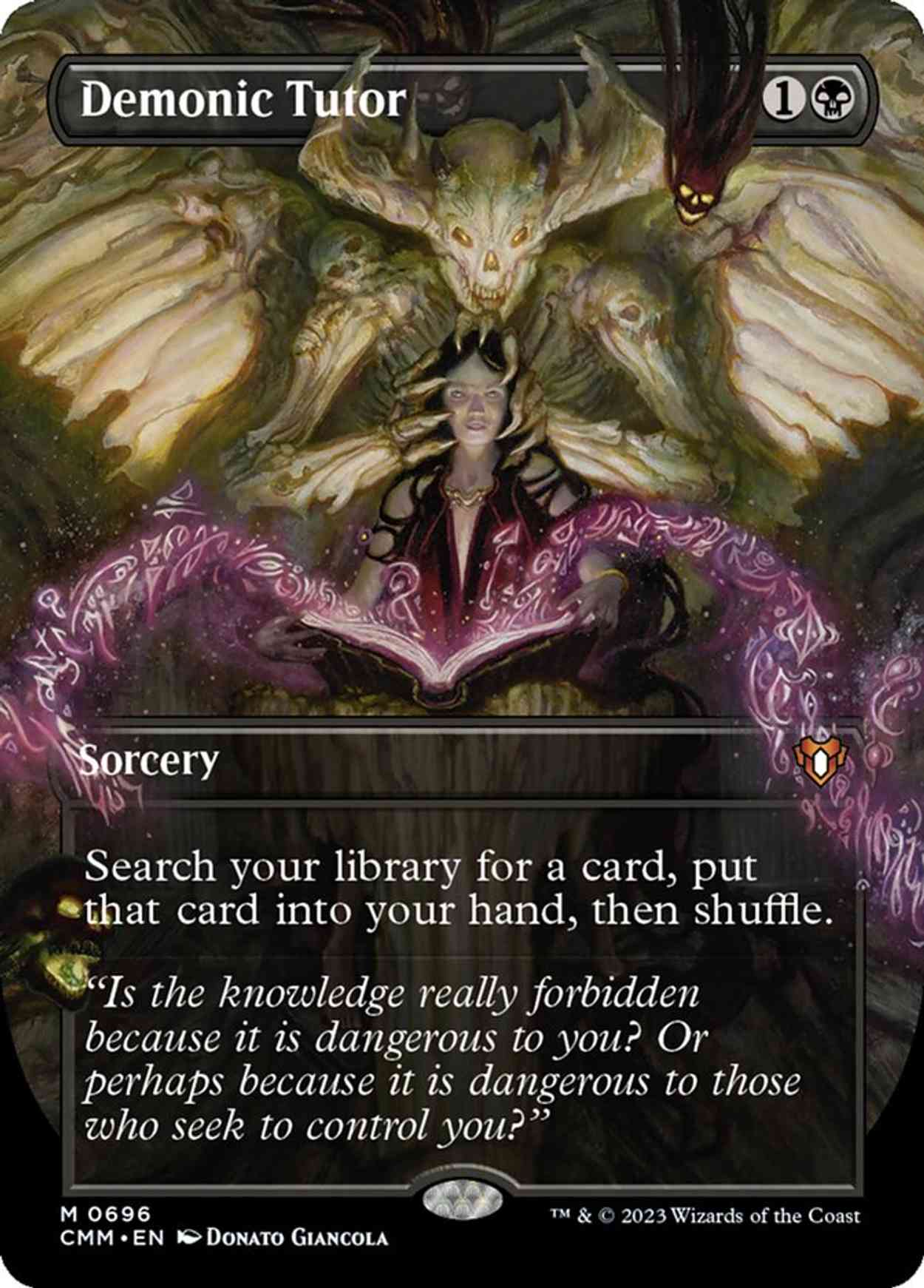 Demonic Tutor (Borderless) magic card front