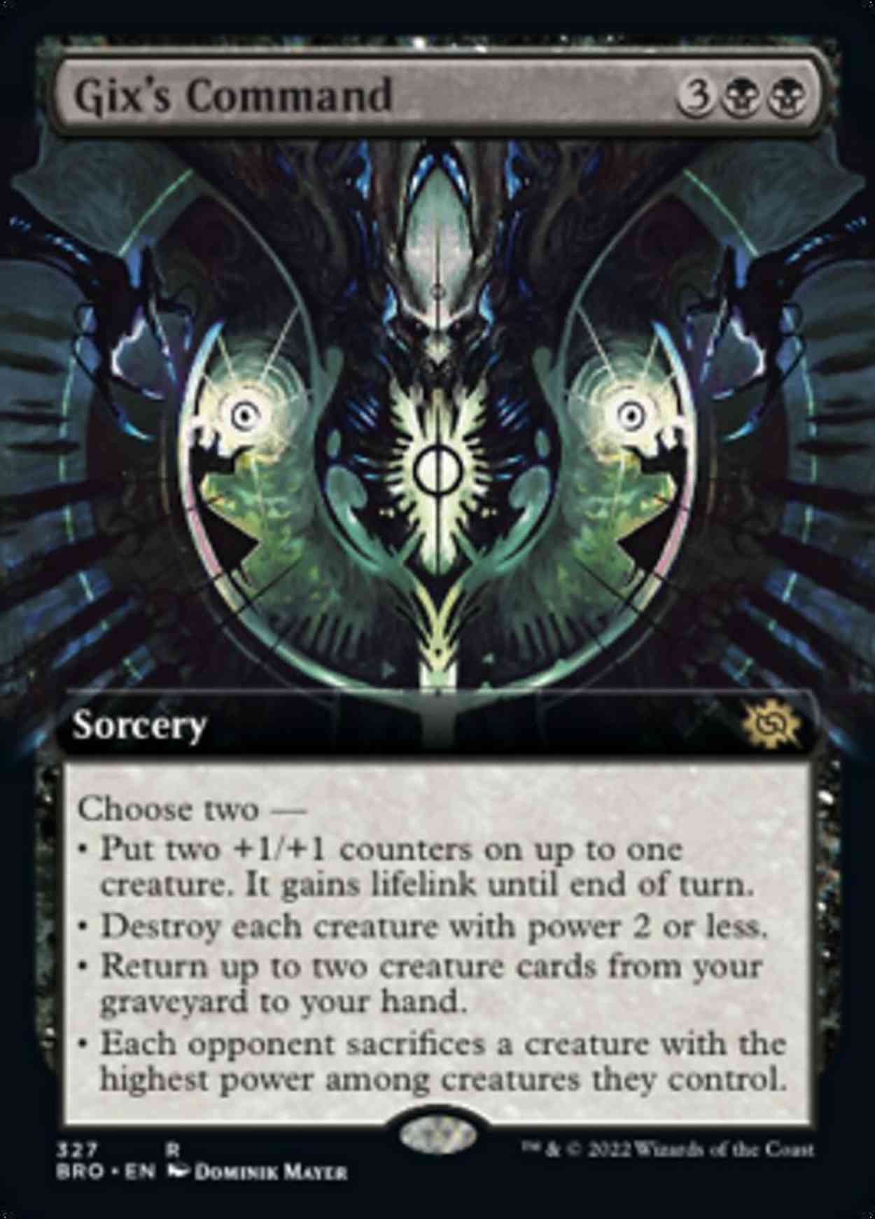 Gix's Command (Extended Art) magic card front