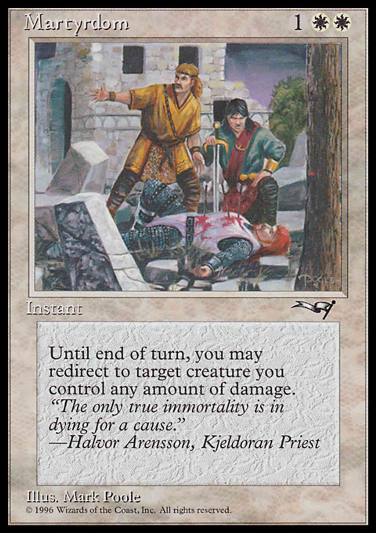 Martyrdom (Wounded on Ground) magic card front