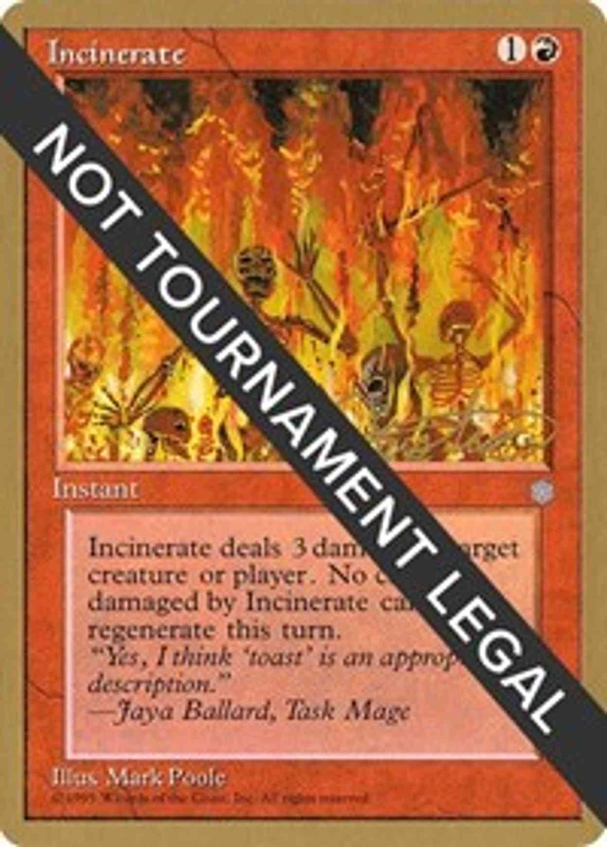 Incinerate - 1996 Mark Justice (ICE) magic card front