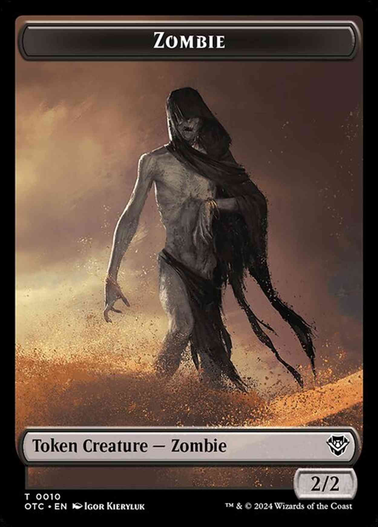 Zombie // Ox Warrior Double-Sided Token magic card front