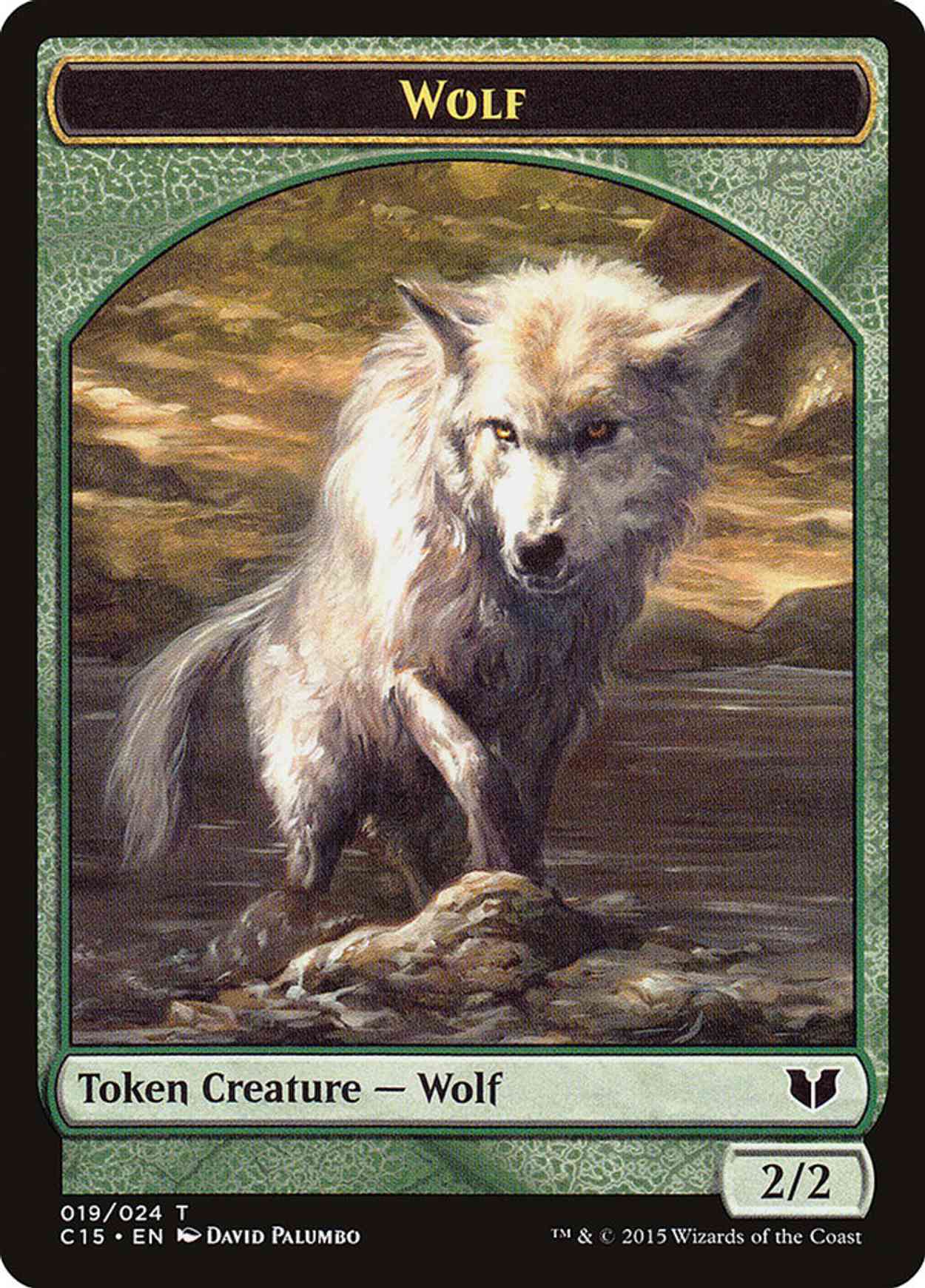Wolf // Zombie Double-Sided Token magic card front