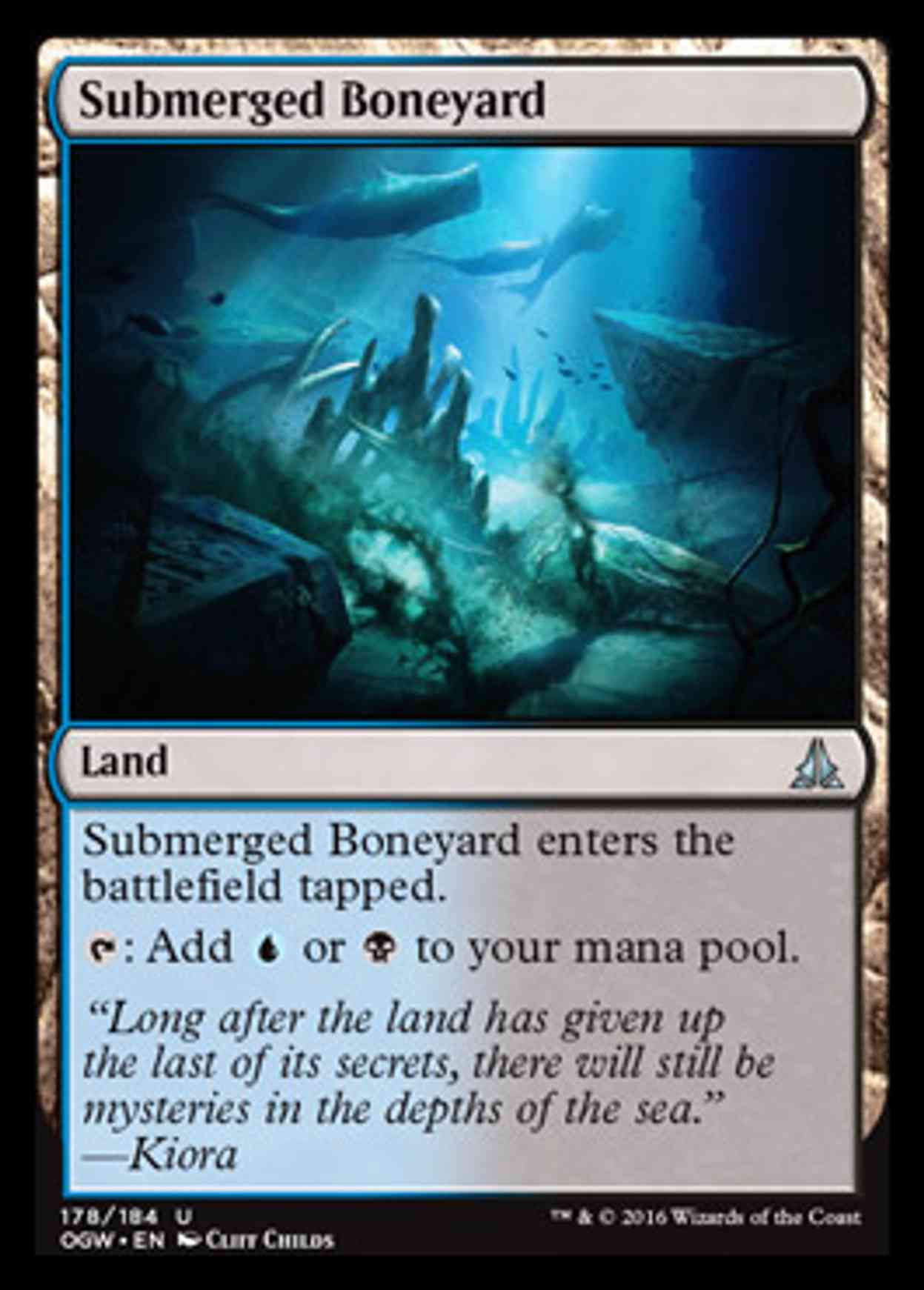 Submerged Boneyard magic card front
