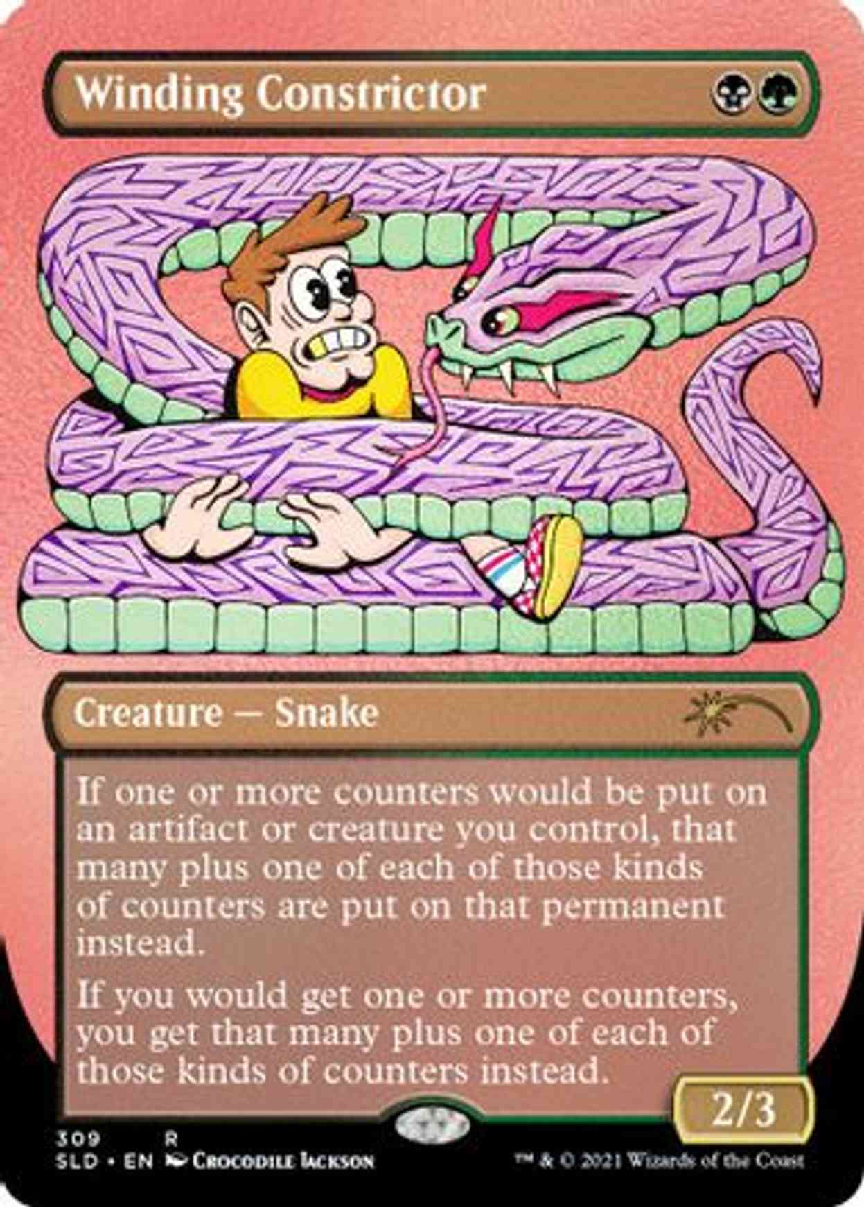 Winding Constrictor magic card front