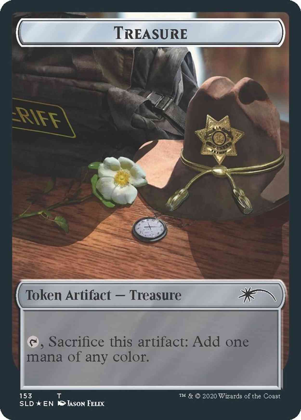 Treasure // Walker (Bicycle Girl) Double-sided Token magic card front