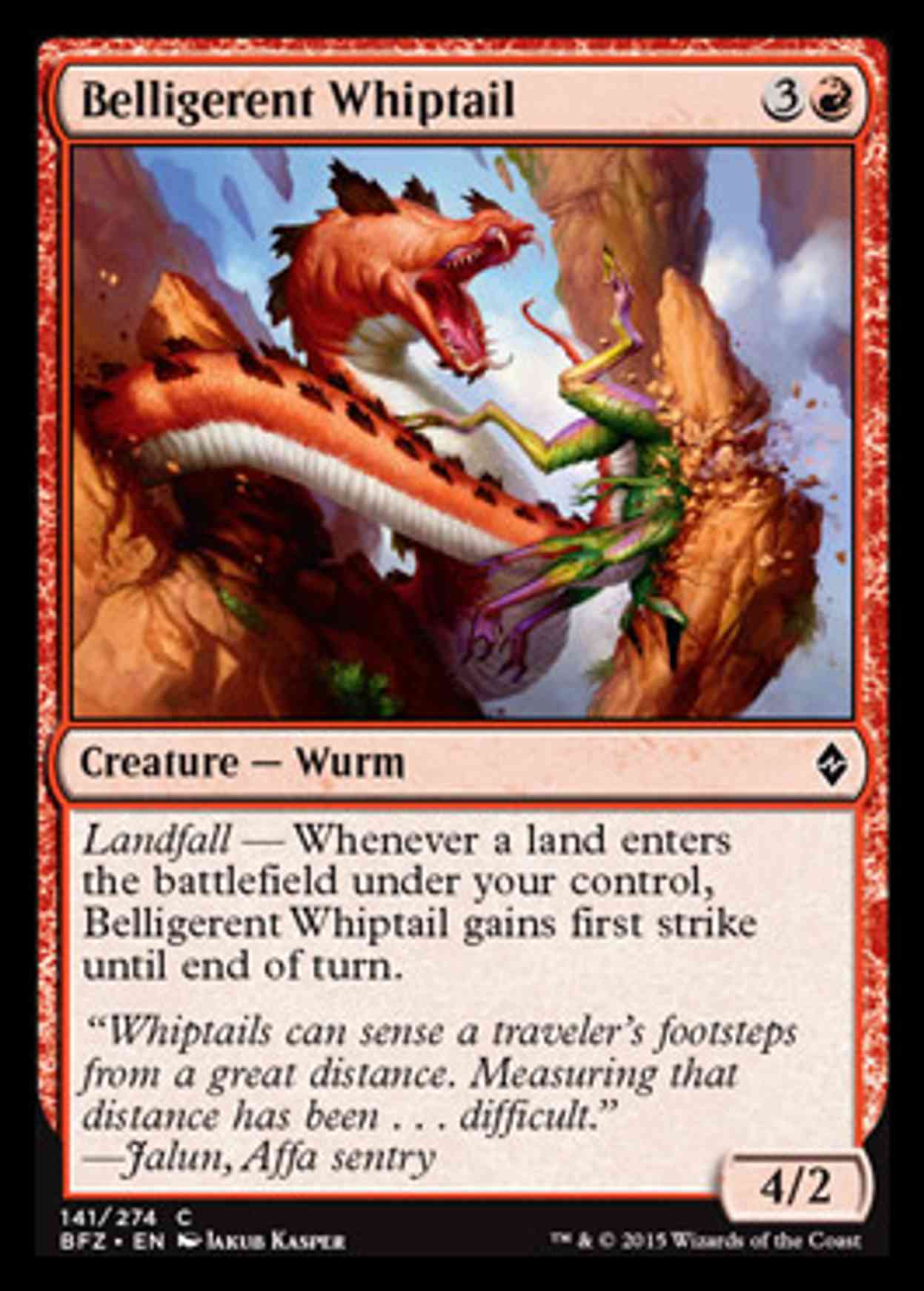 Belligerent Whiptail magic card front
