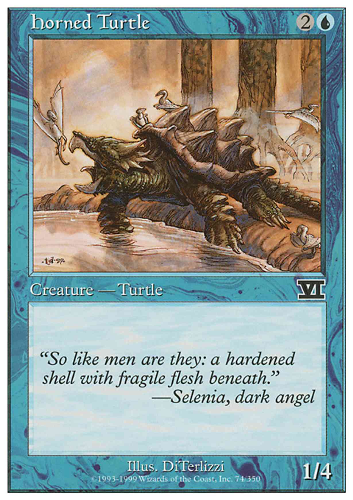 Horned Turtle magic card front
