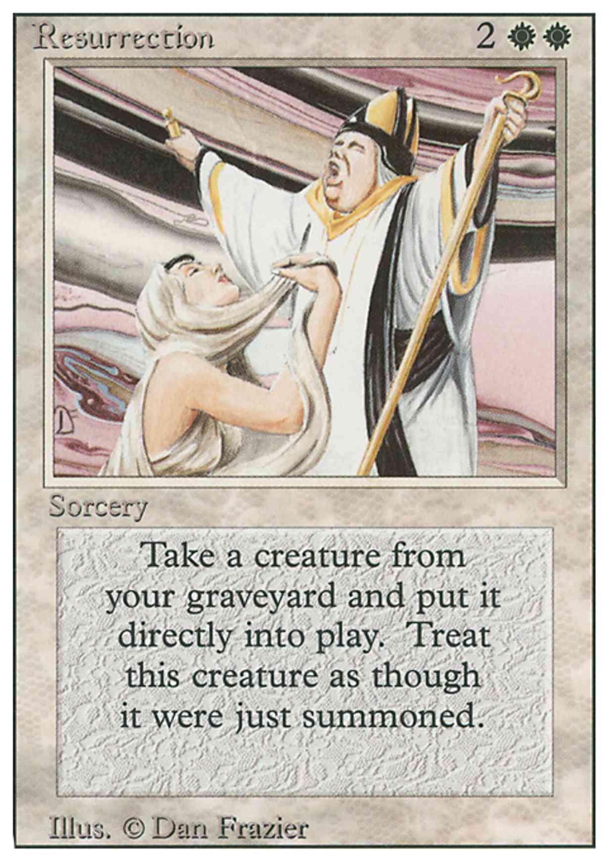 Resurrection magic card front