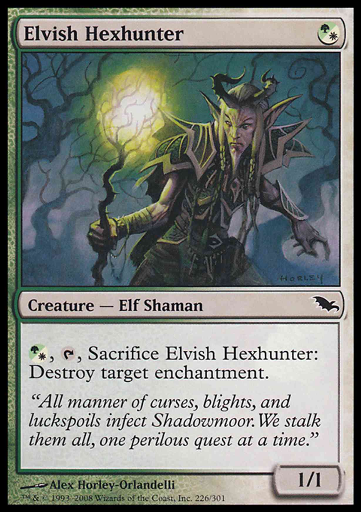 Elvish Hexhunter magic card front