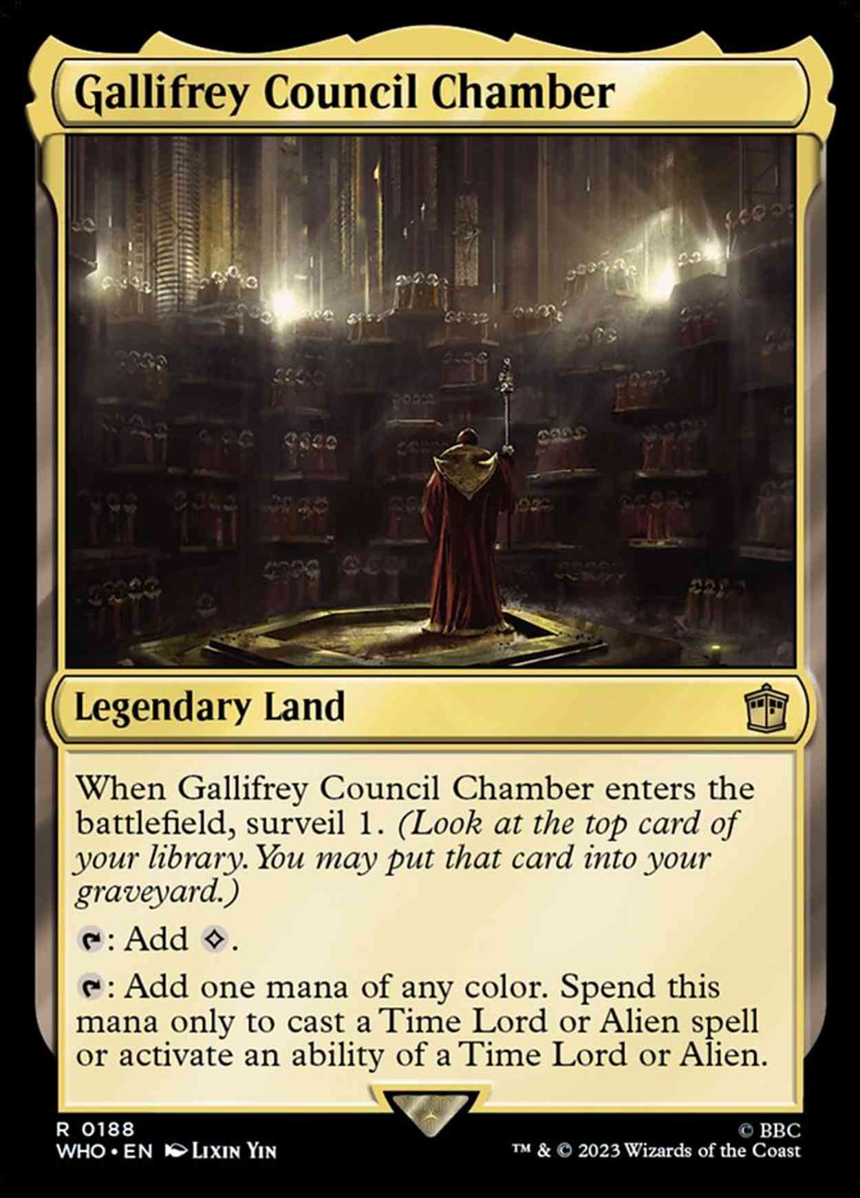 Gallifrey Council Chamber magic card front