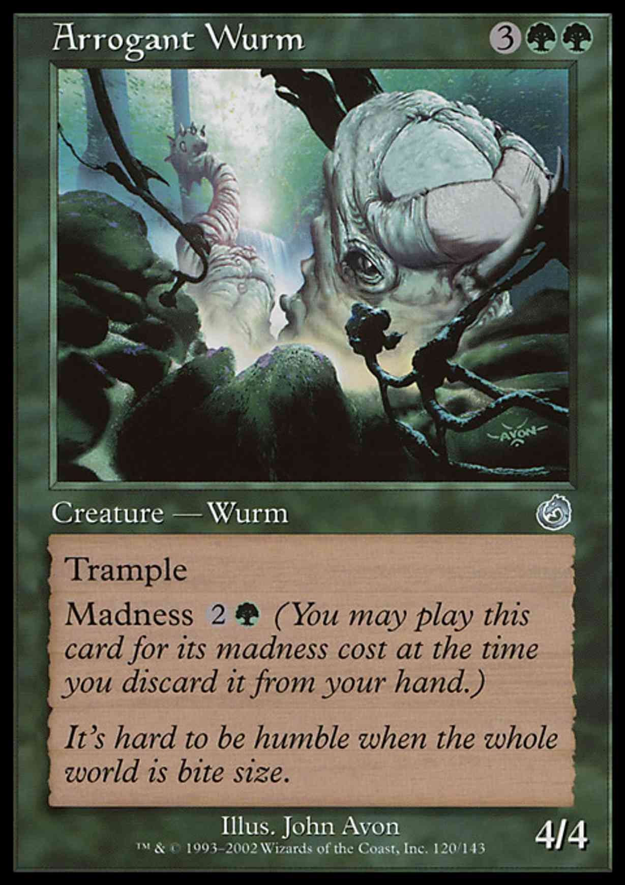 Arrogant Wurm magic card front