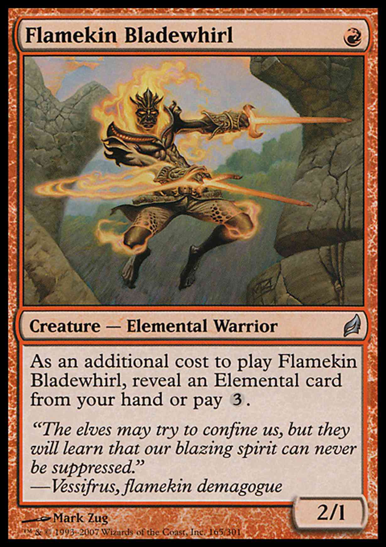 Flamekin Bladewhirl magic card front