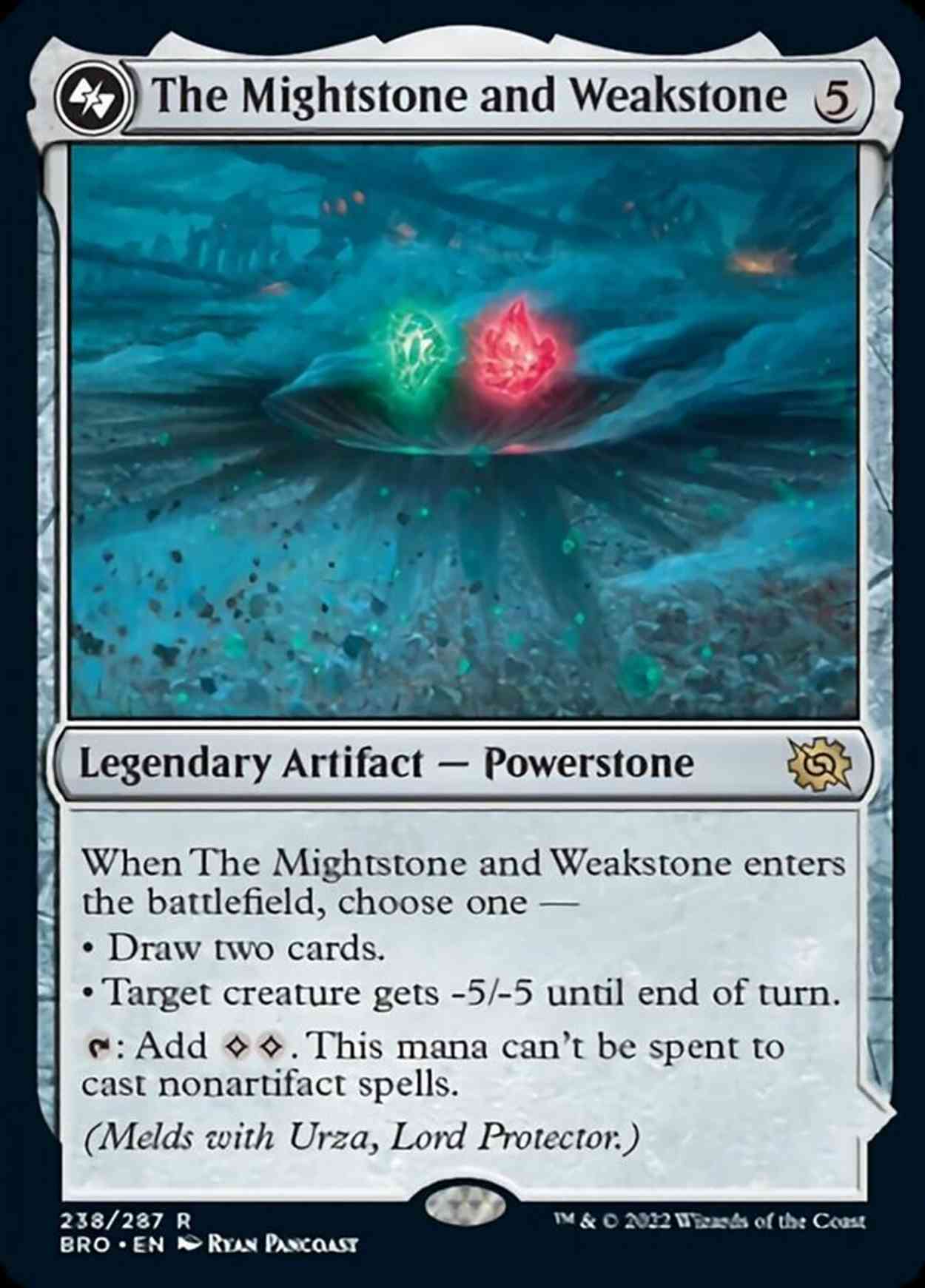 The Mightstone and Weakstone magic card front