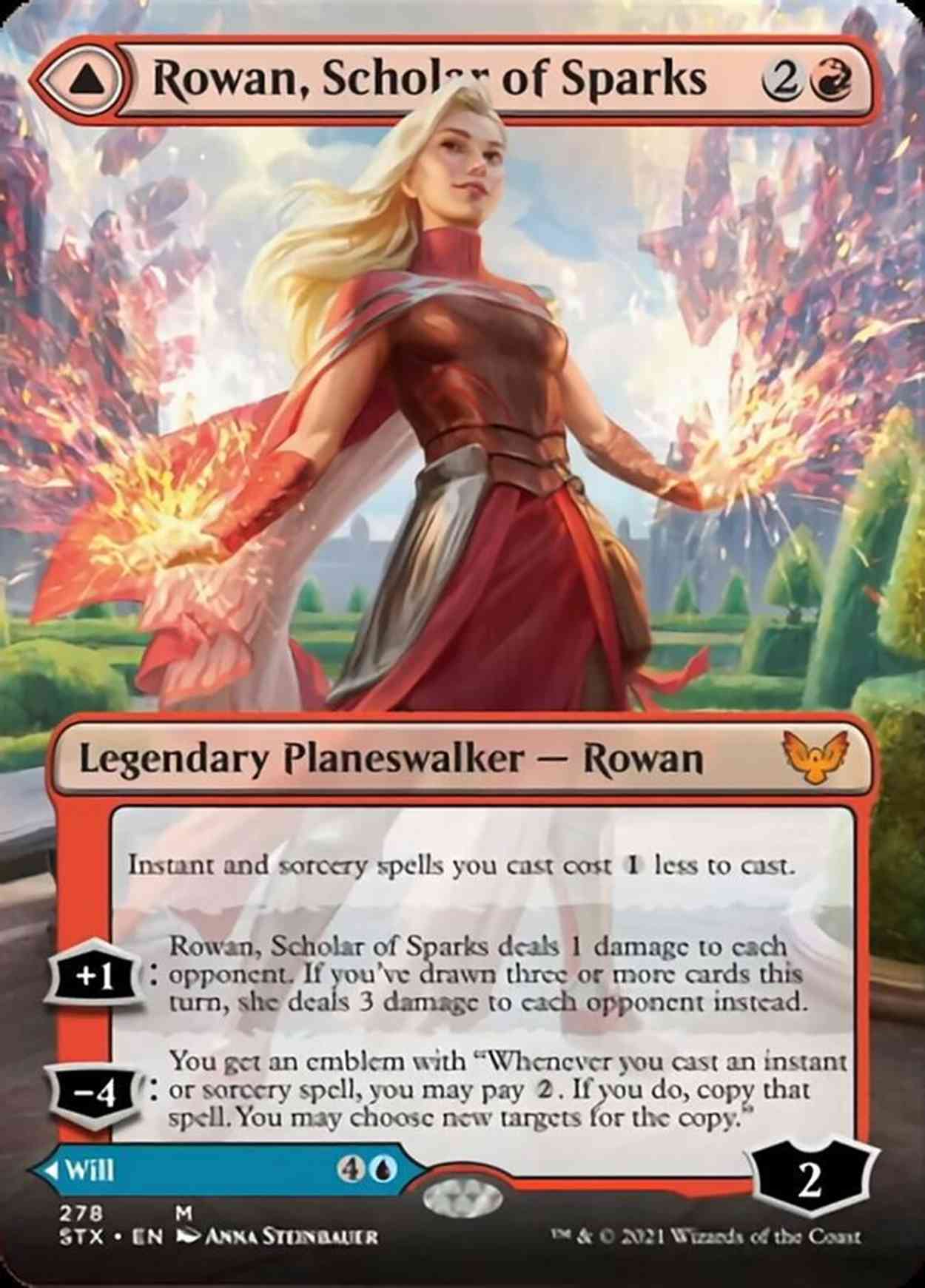 Rowan, Scholar of Sparks (Borderless) magic card front