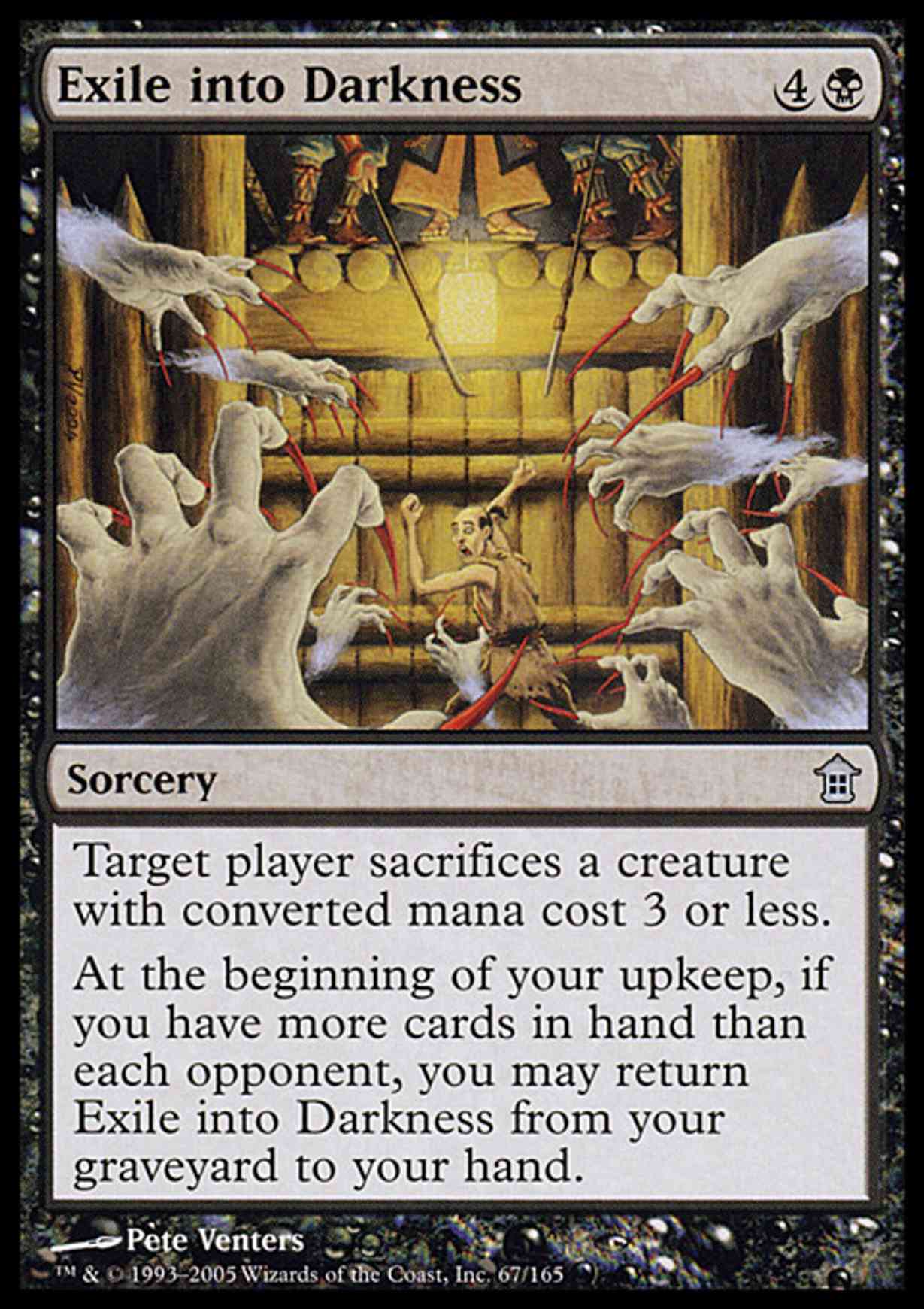 Exile into Darkness magic card front