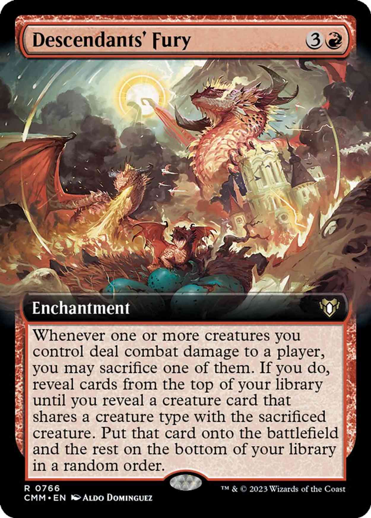 Descendants' Fury (Extended Art) magic card front