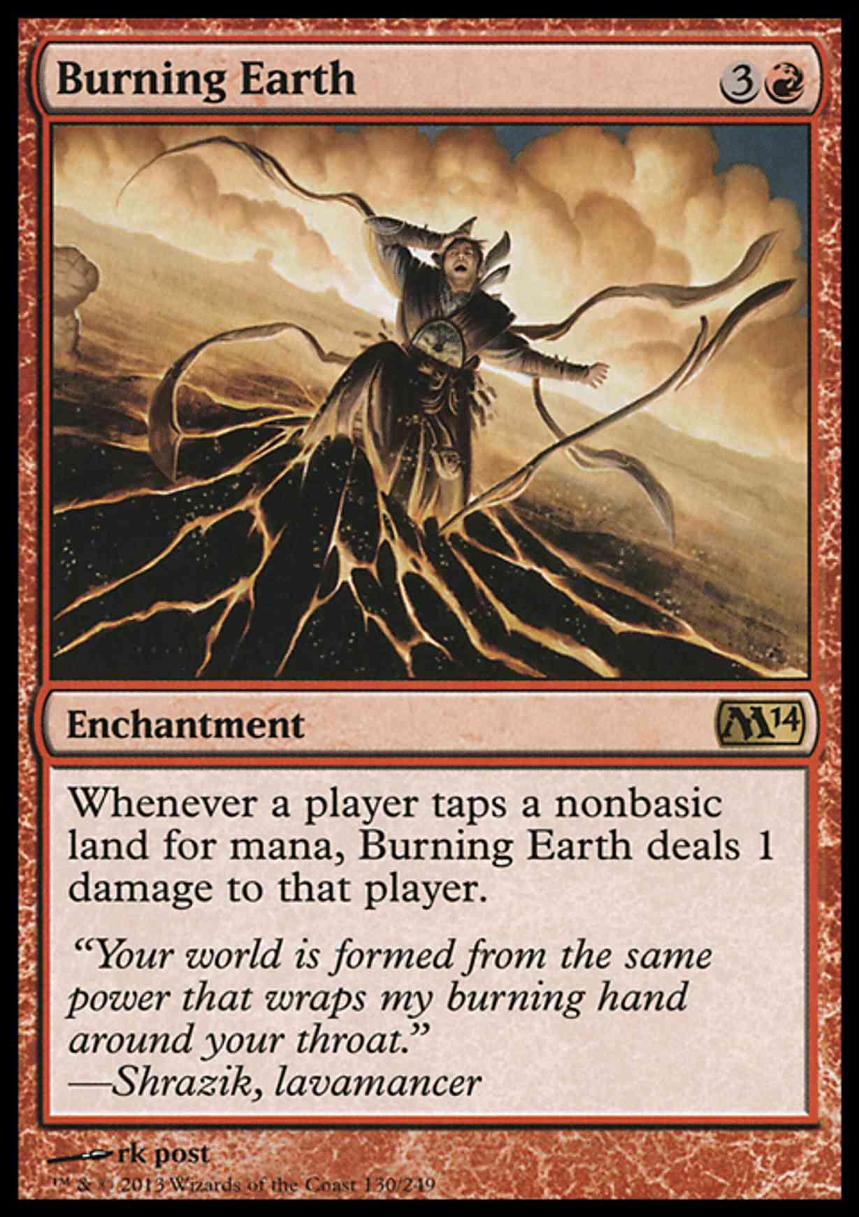 Burning Earth magic card front