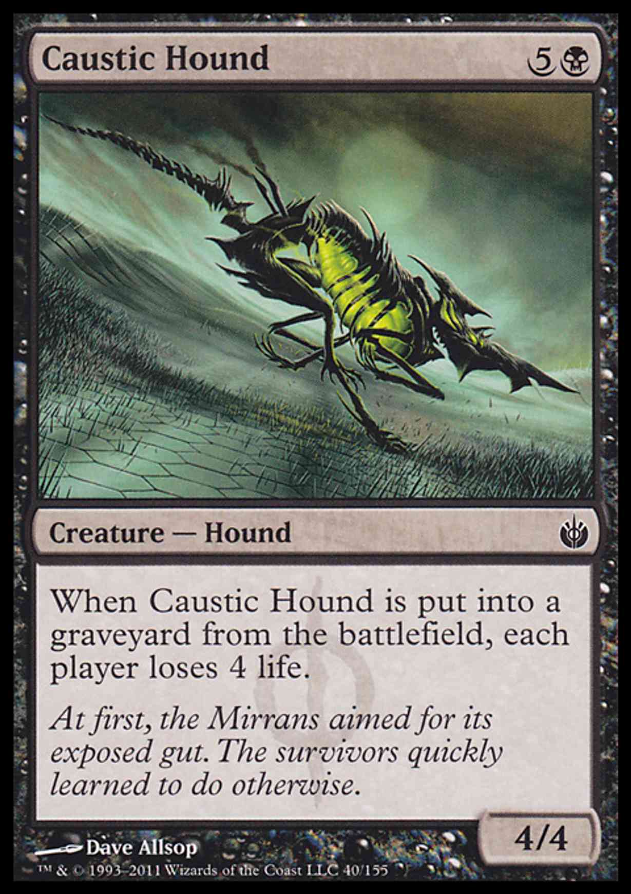 Caustic Hound magic card front
