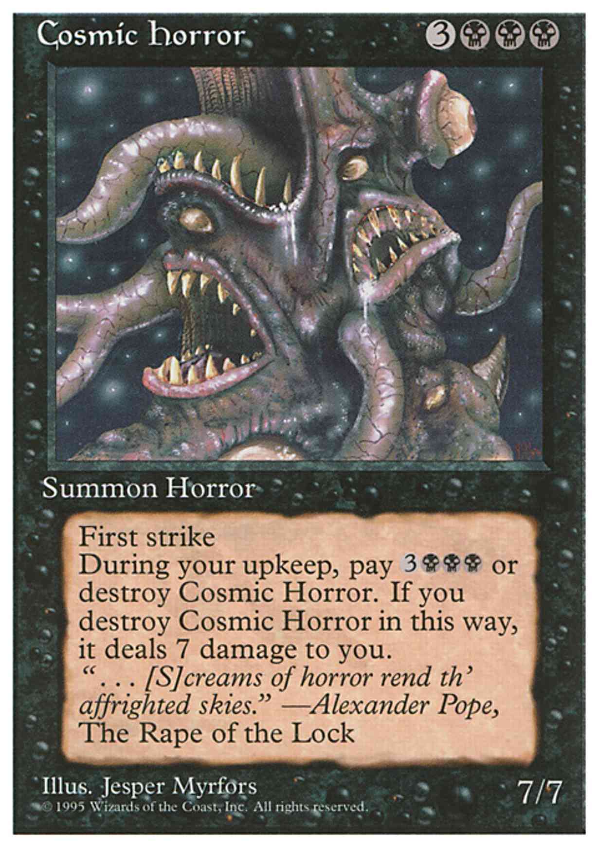 Cosmic Horror magic card front