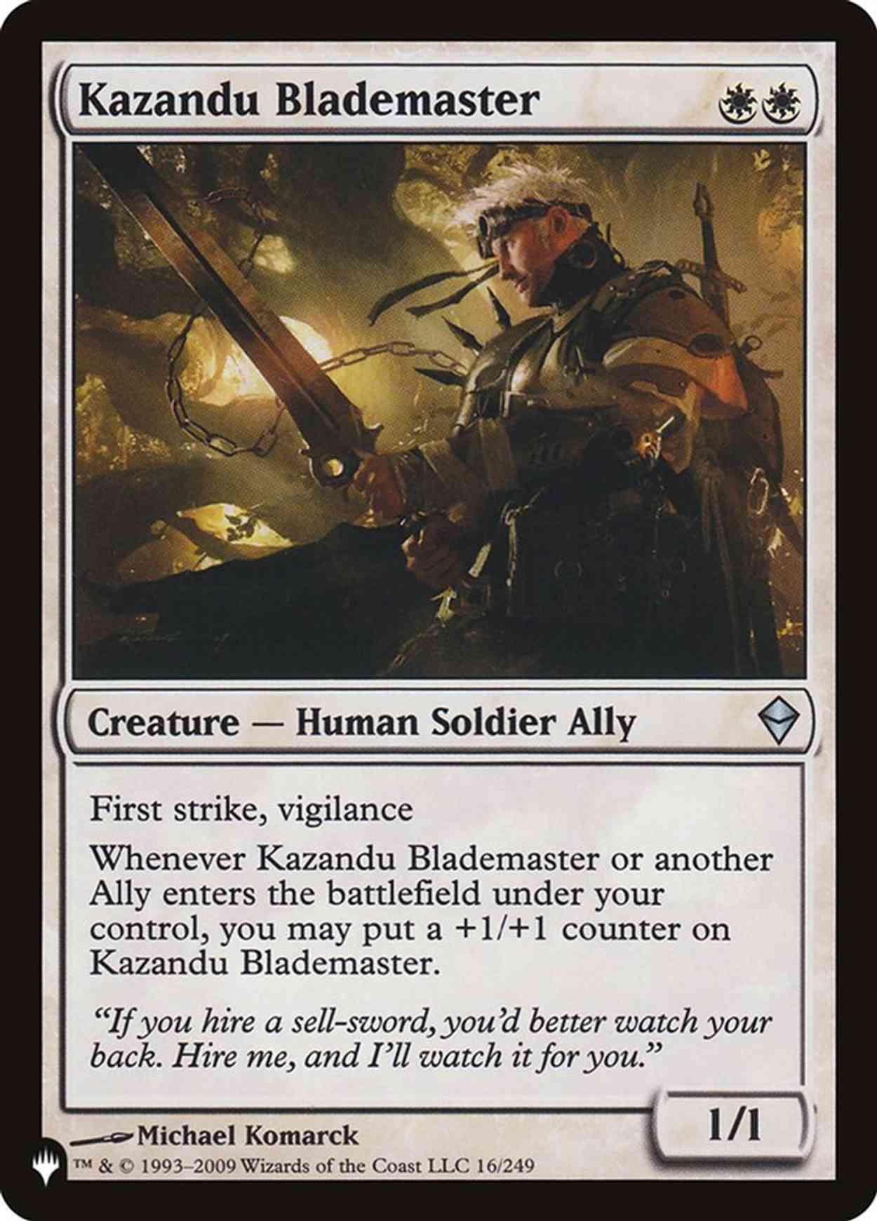 Kazandu Blademaster magic card front