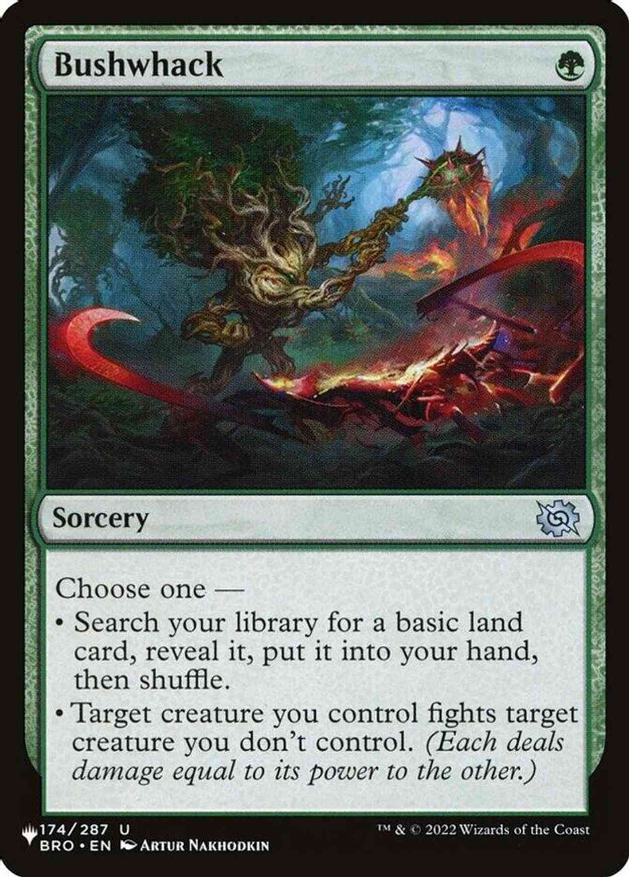 Bushwhack magic card front